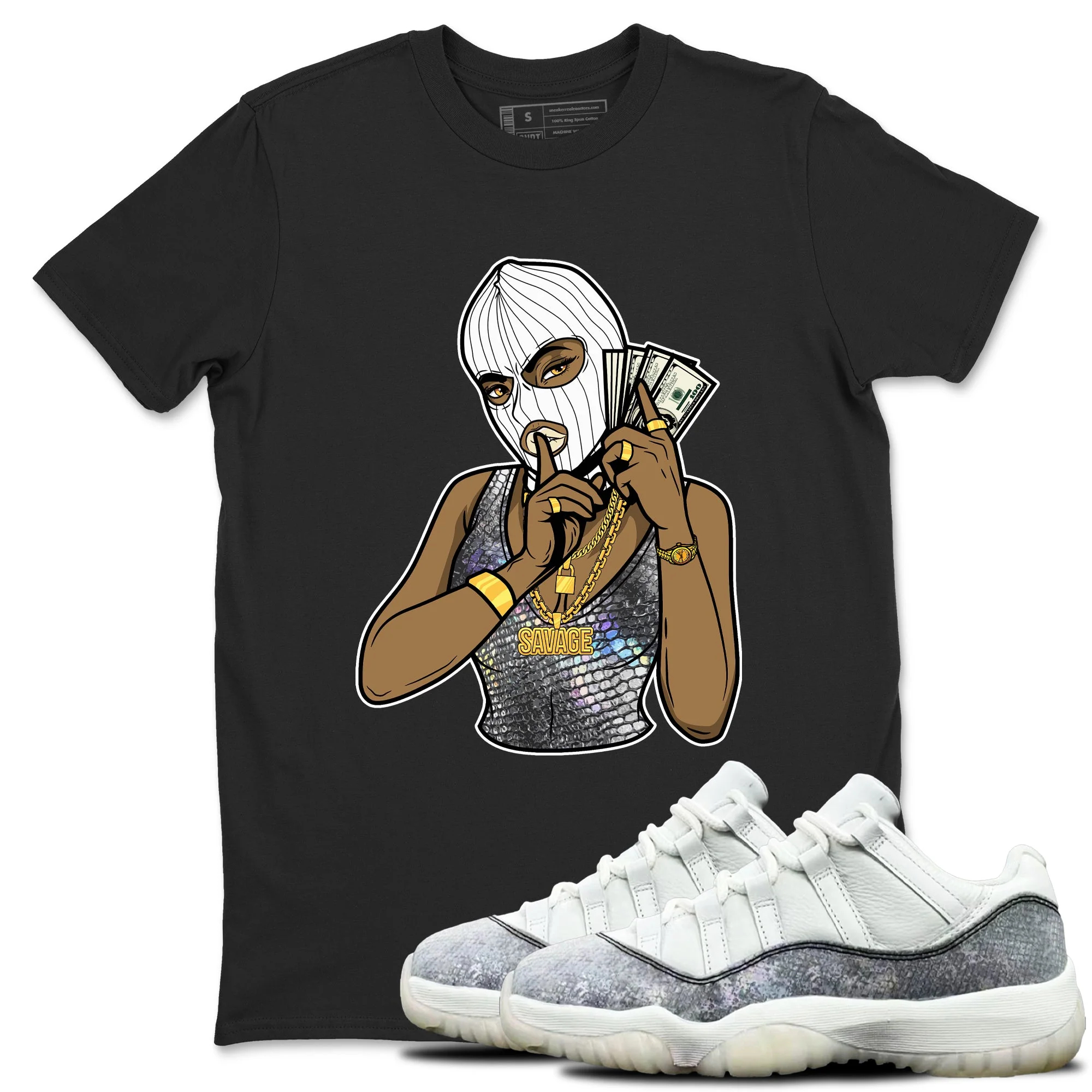 Gangster Women Sneaker Tees - Air Jordan 11 Year Of The Snake