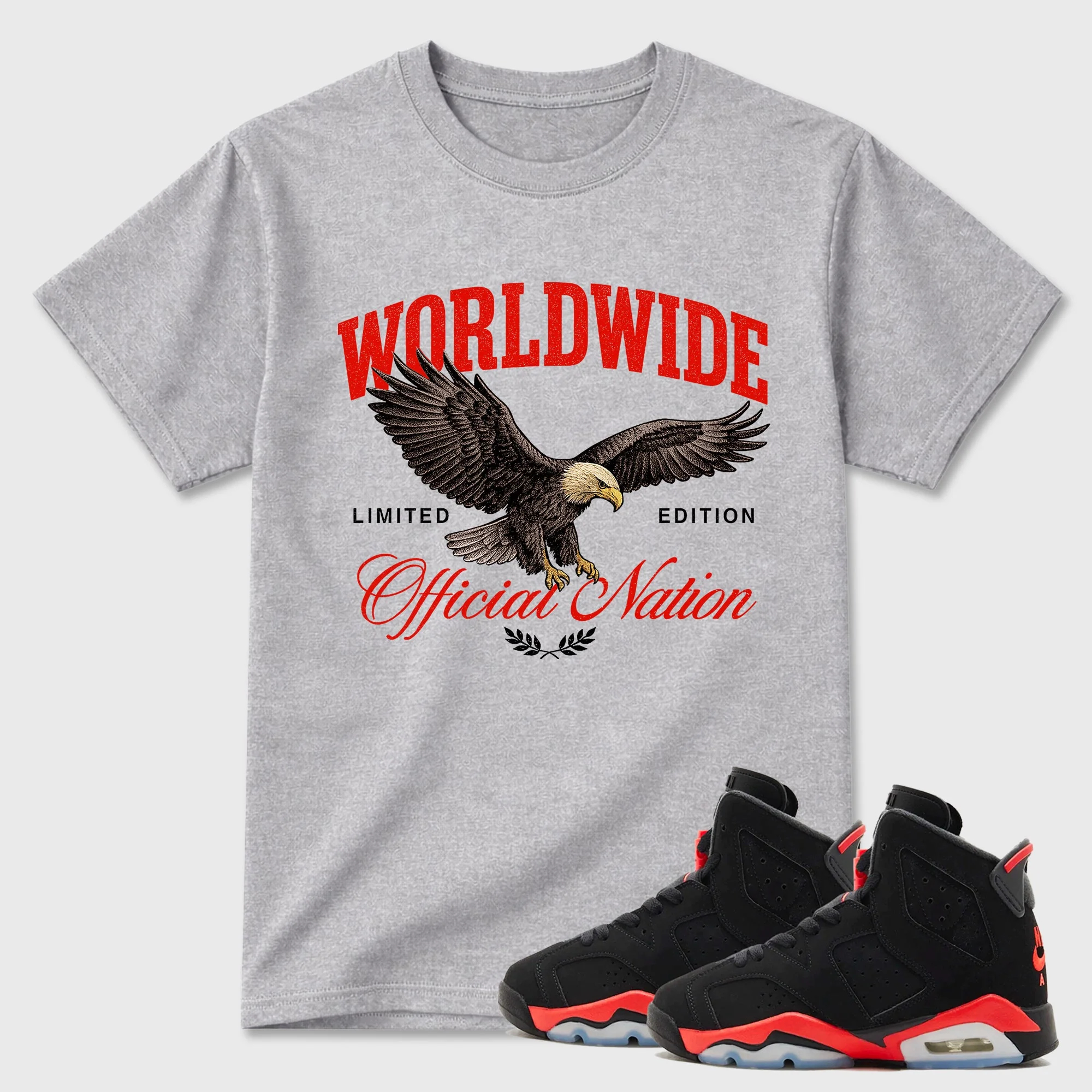 Worldwide Official Nation Sneaker Tees - Air Jordan 6 Infrared