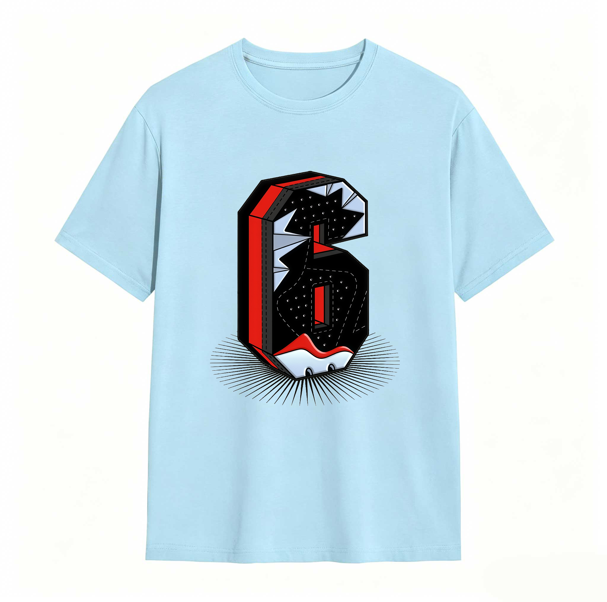 Number Statue Sneaker Tees - Match Air Jordan 6 Reverse Infrared