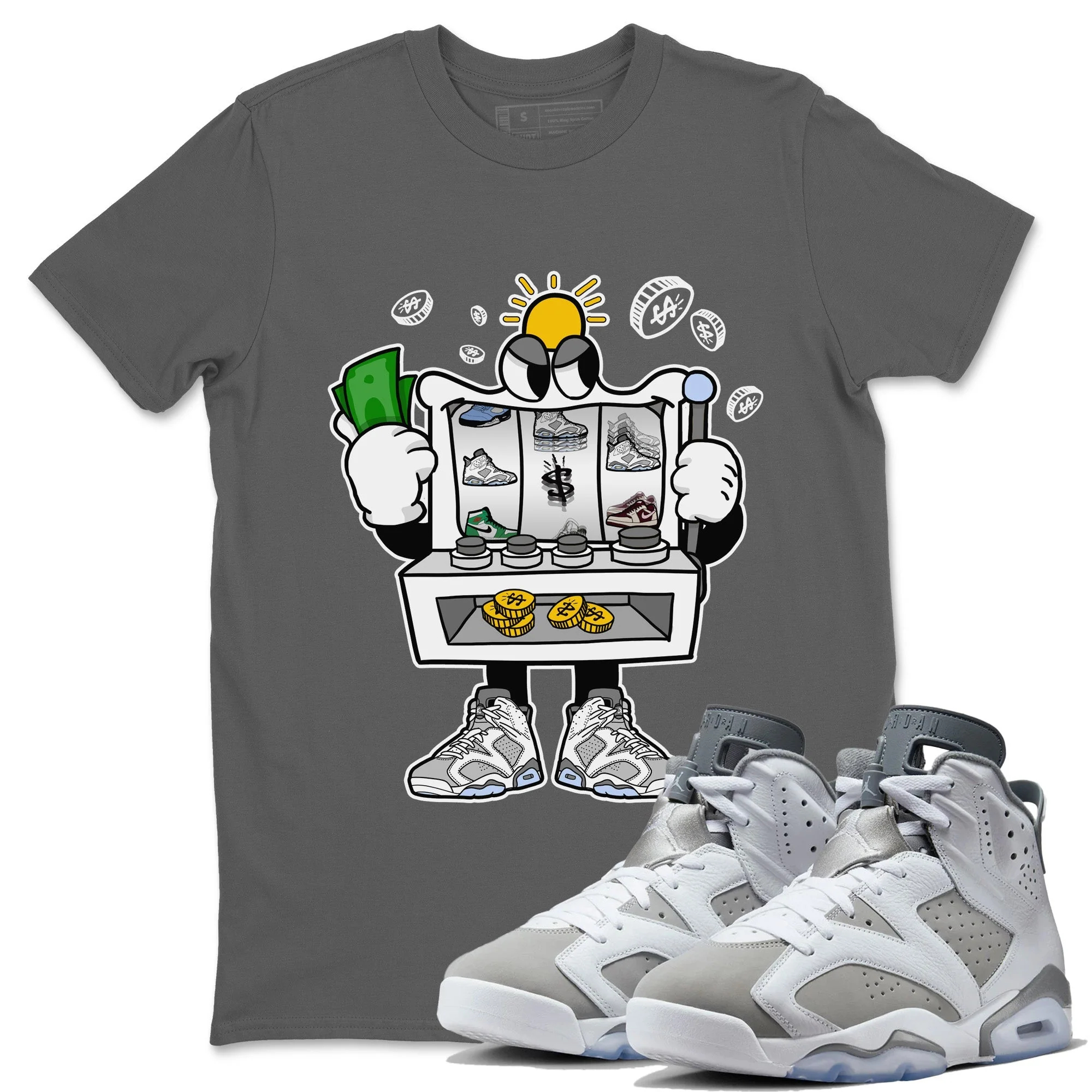 Slot Machine Unisex Tops - Air Jordan 6 Cool Grey