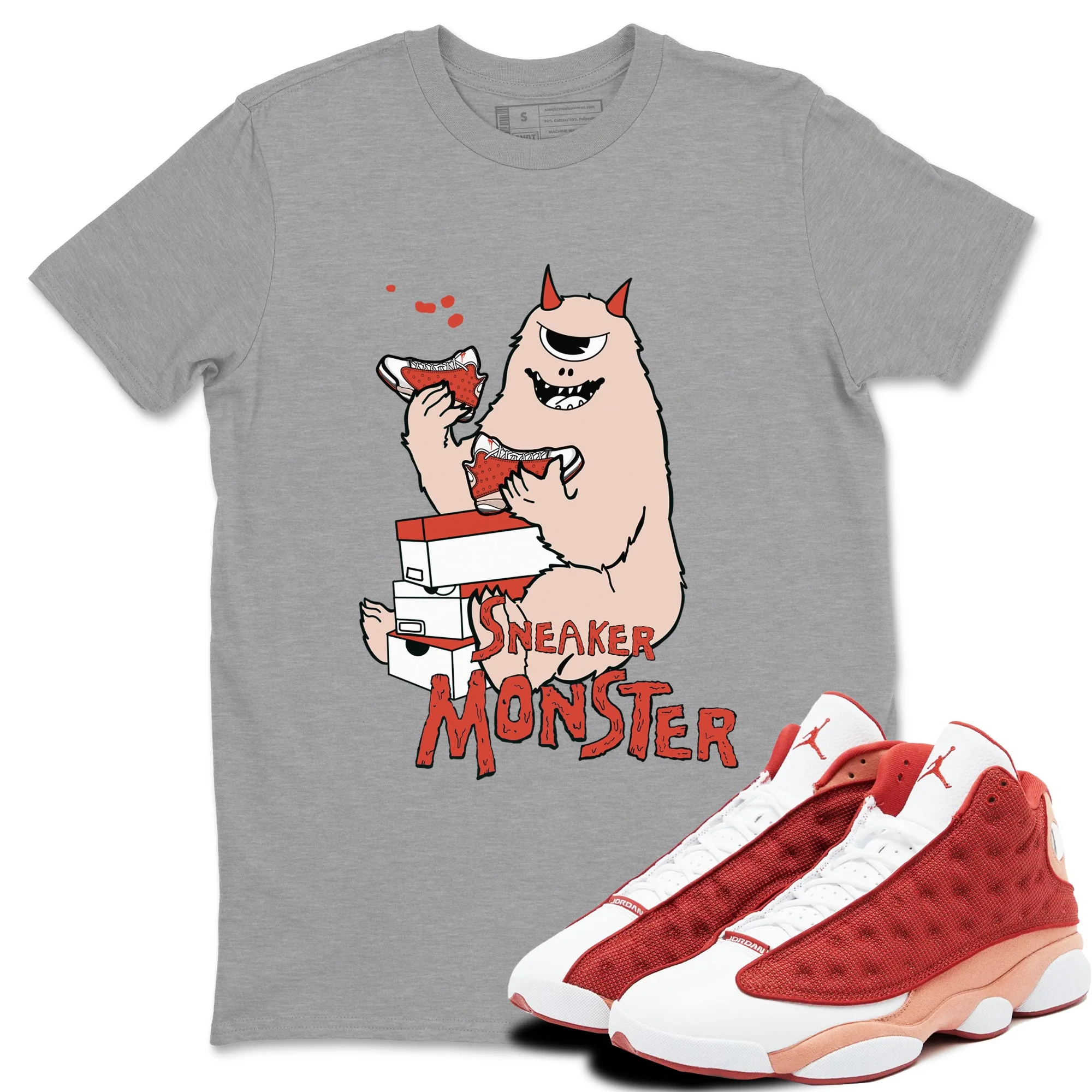 Sneaker Monster Sneaker Tees - Air Jordan 13 Dune Red