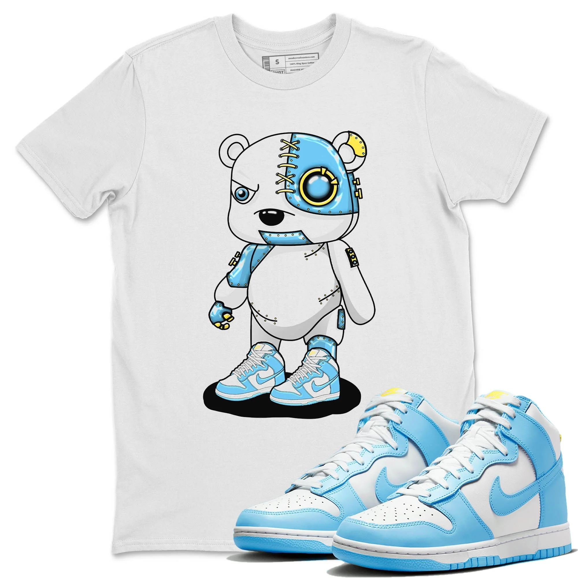 Cyborg Bear Unisex Tops - Dunk Blue Chill