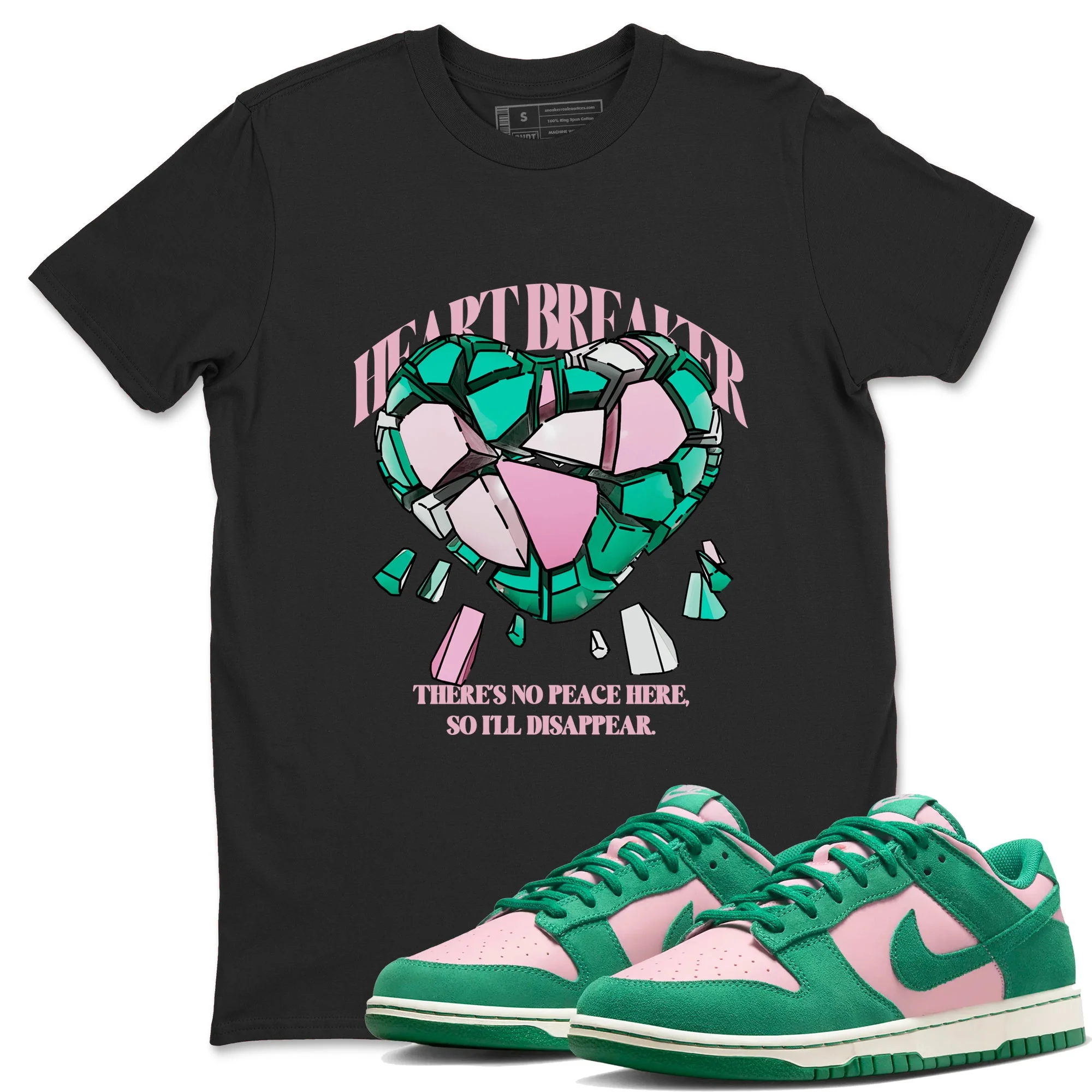 Heart Breaker Sneaker Tees - Dunk Medium Soft Pink Malachite