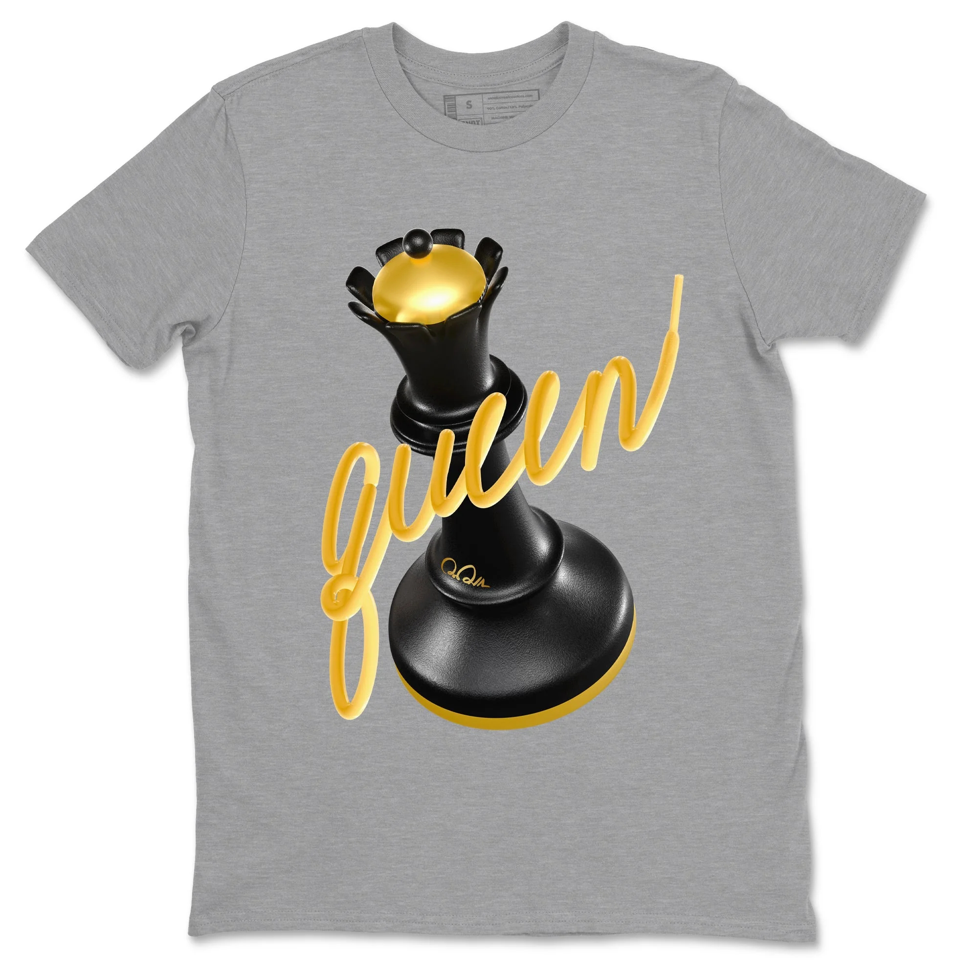 3D Queen Sneaker Tees - Air Jordan 1 Black Metallic Gold