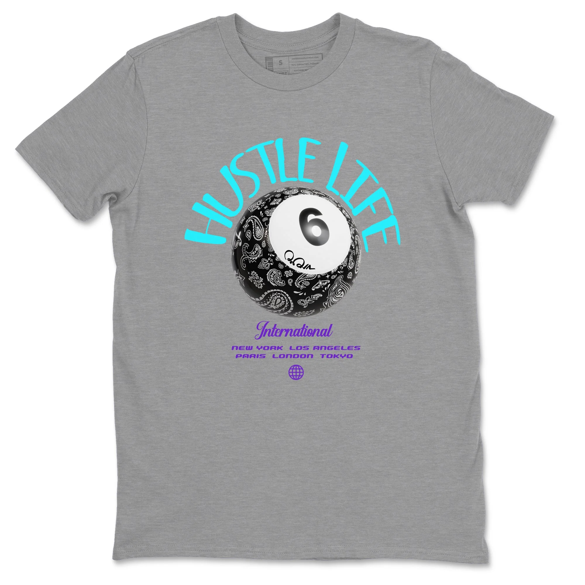 Hustle Life Sneaker Tee - Air Jordan 6 Aqua