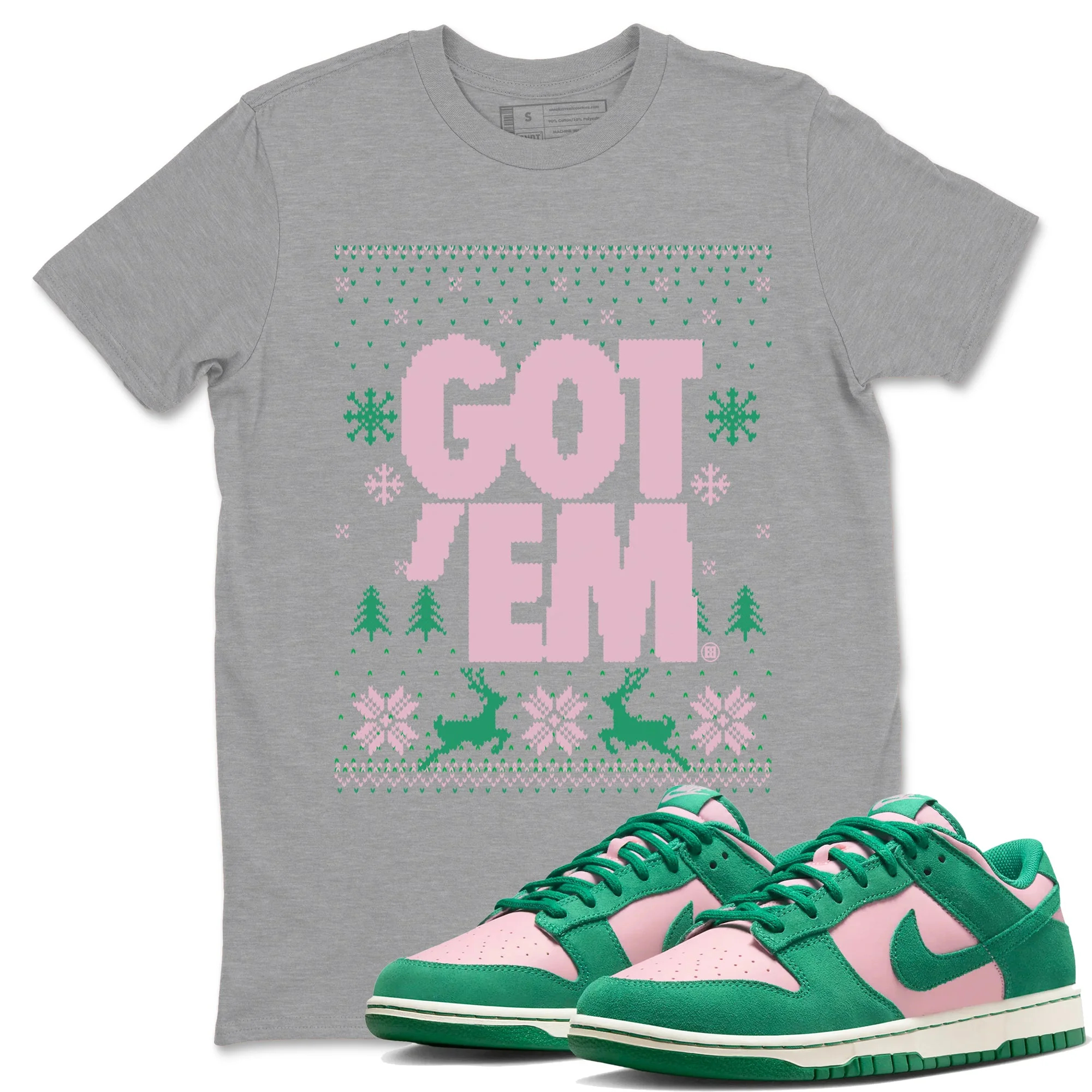 Got Em Ugly Sweater Sneaker Tees - Dunk Medium Soft Pink Malachite