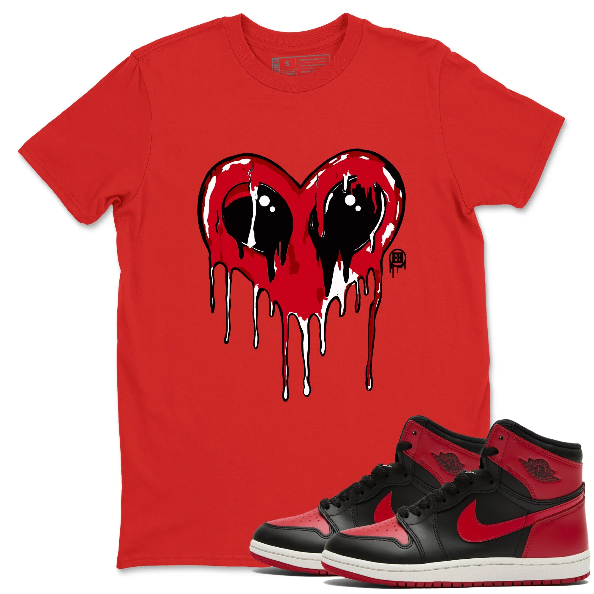 Heart Alien Sneaker Tees - Air Jordan 1 '85 Bred