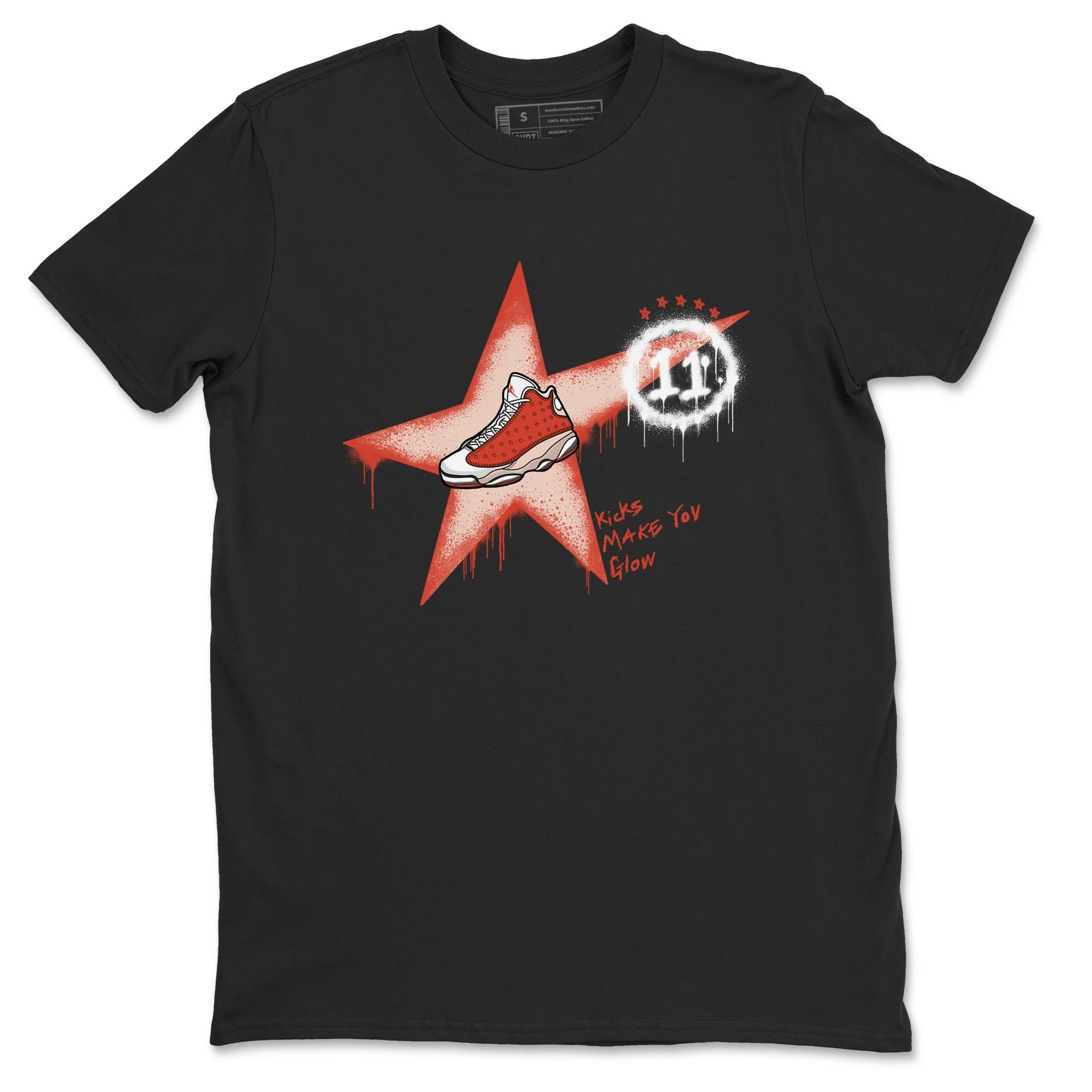 Kicks Make You Glow Sneaker Tees - Air Jordan 13 Dune Red