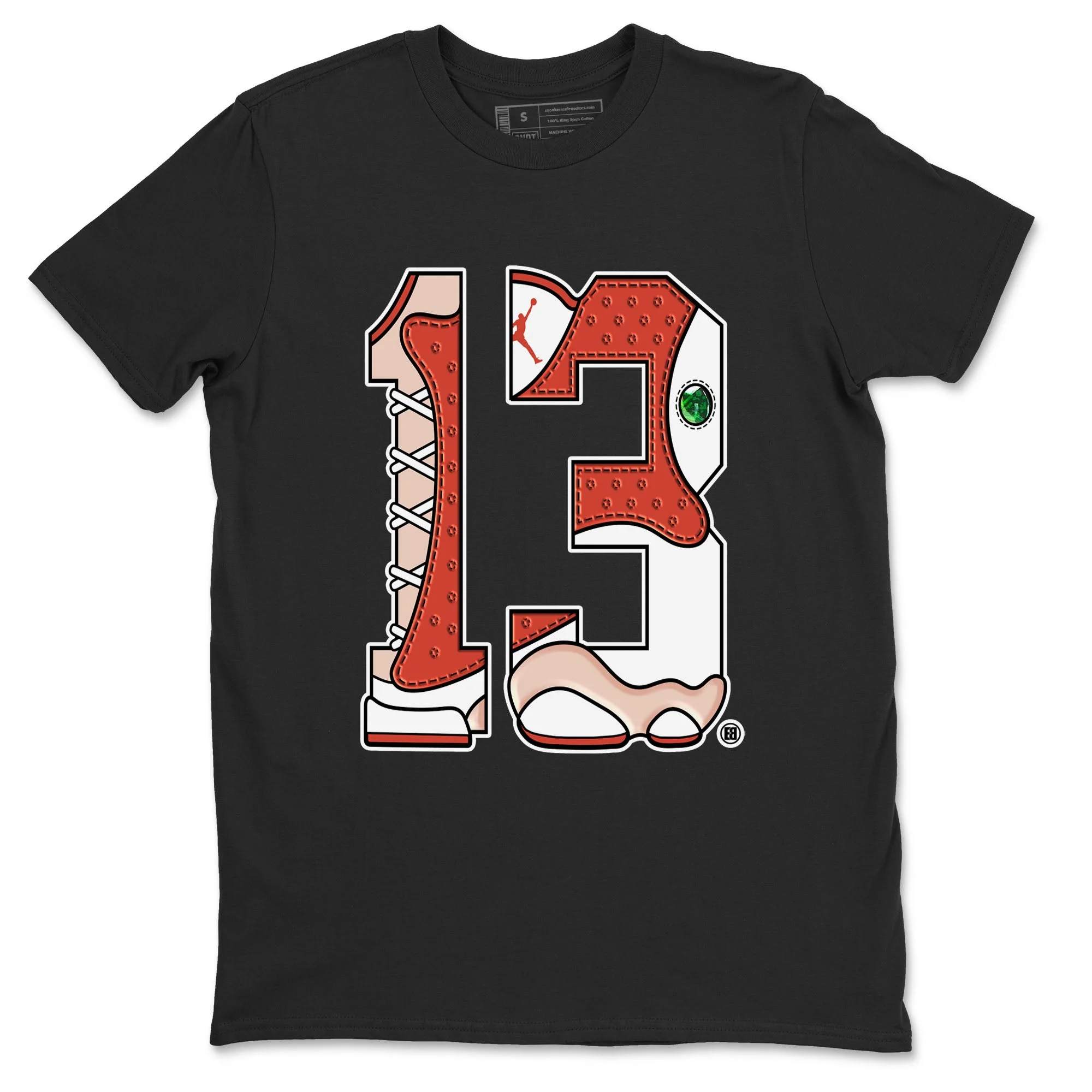 Number 13 Sneaker Tees - Air Jordan 13 Dune Red