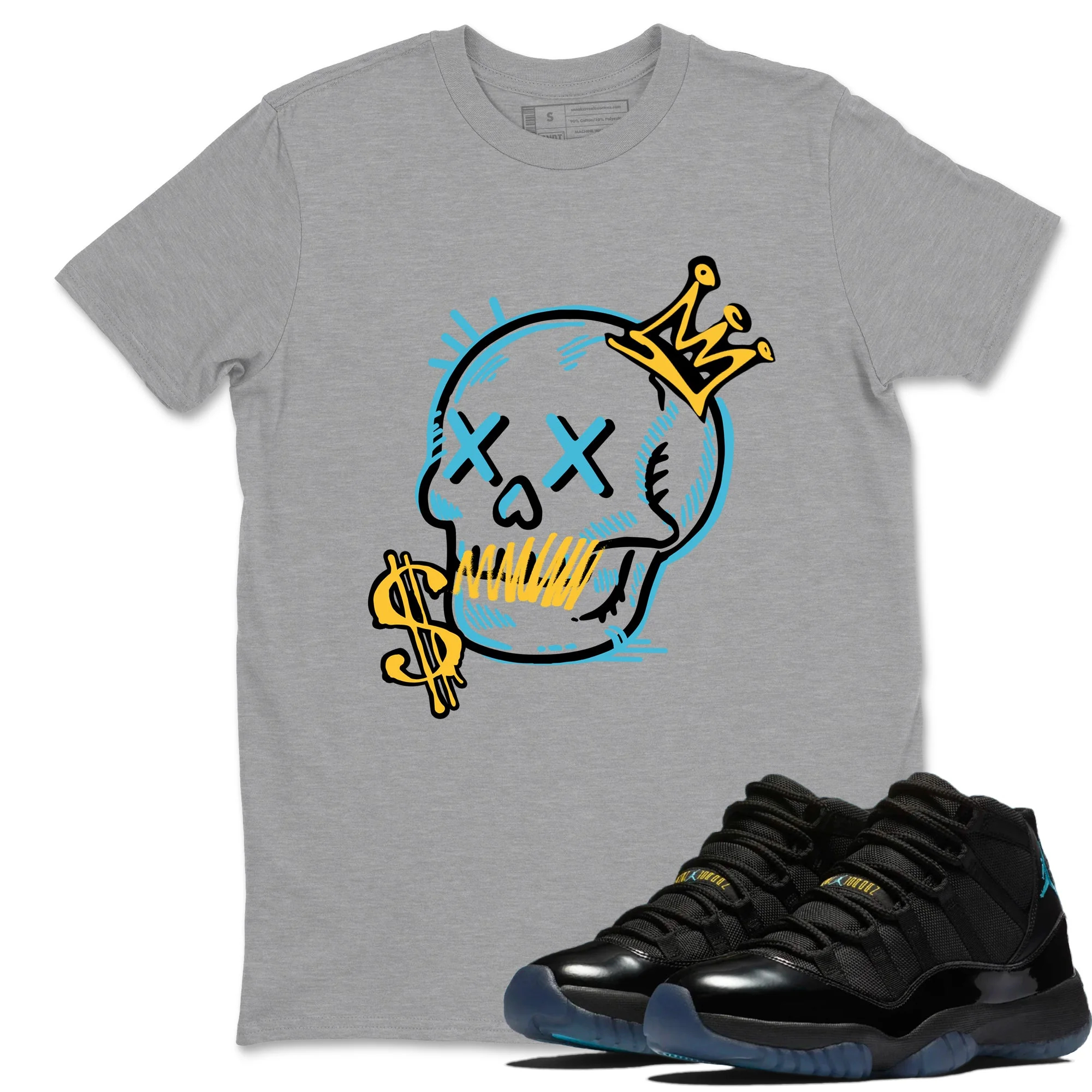 Neon Skull Sneaker Tees - Air Jordan 11 Gamma