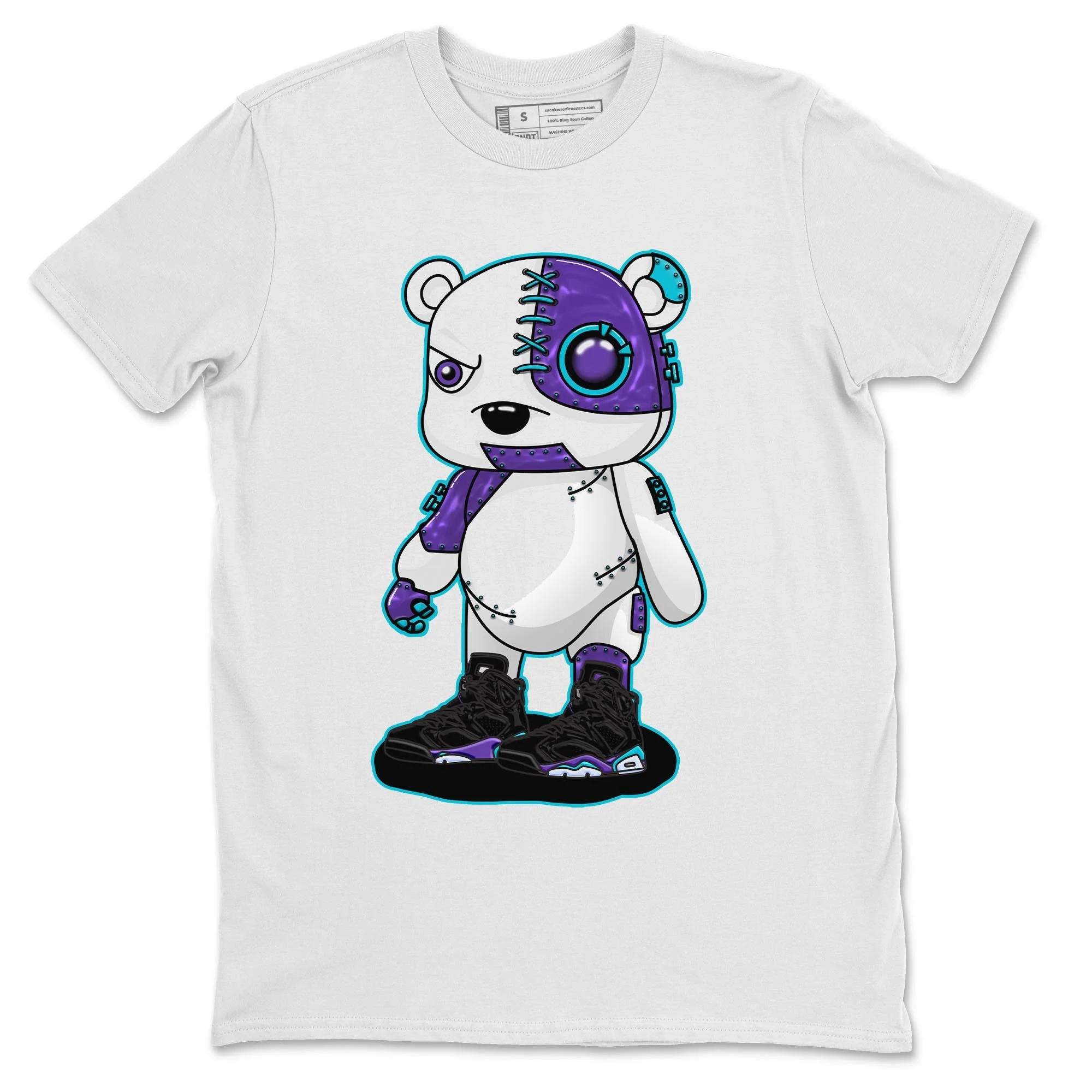 Cyborg Bear Sneaker Tee - Air Jordan 6 Aqua