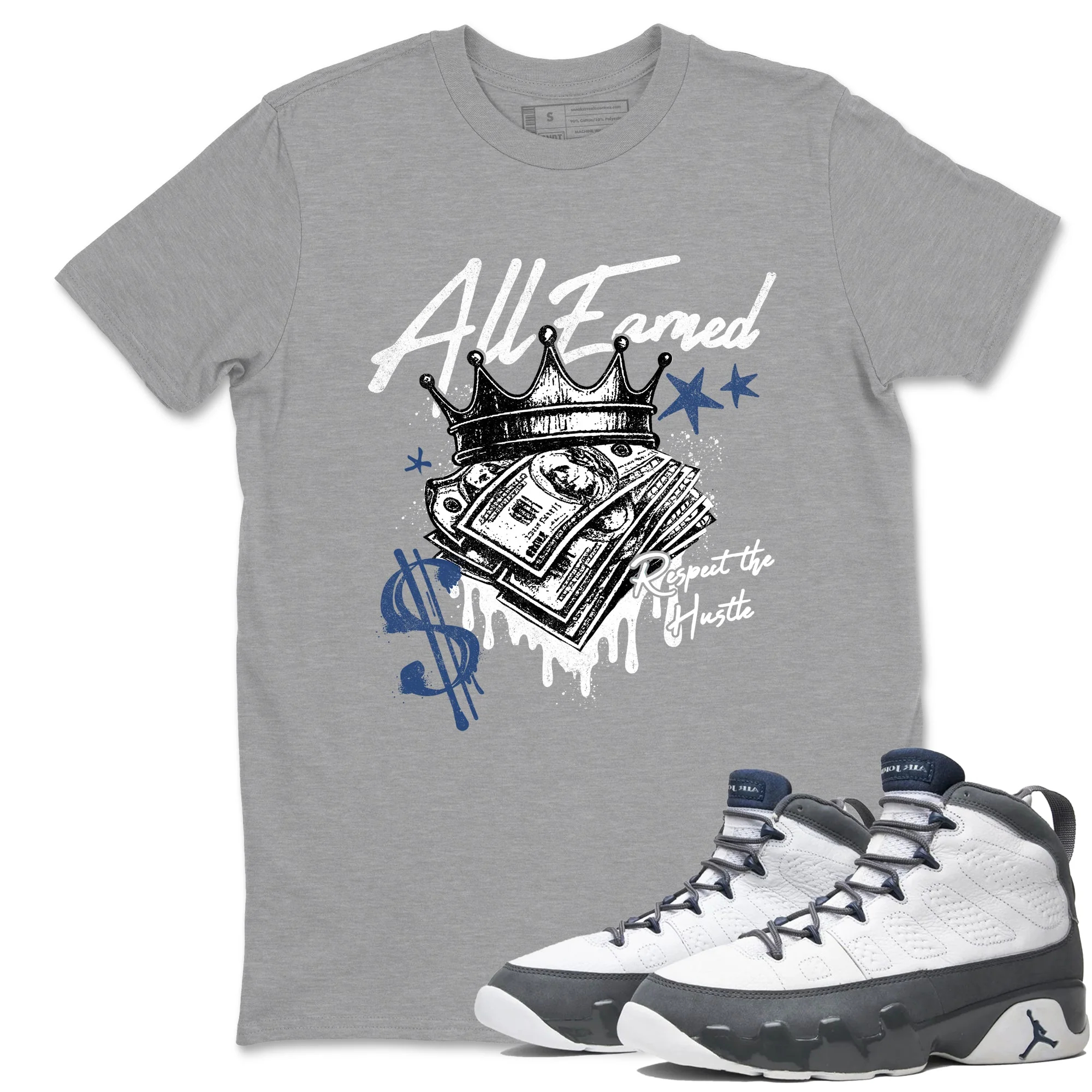 All Earned Sneaker Tees - Air Jordan 9 Flint Grey