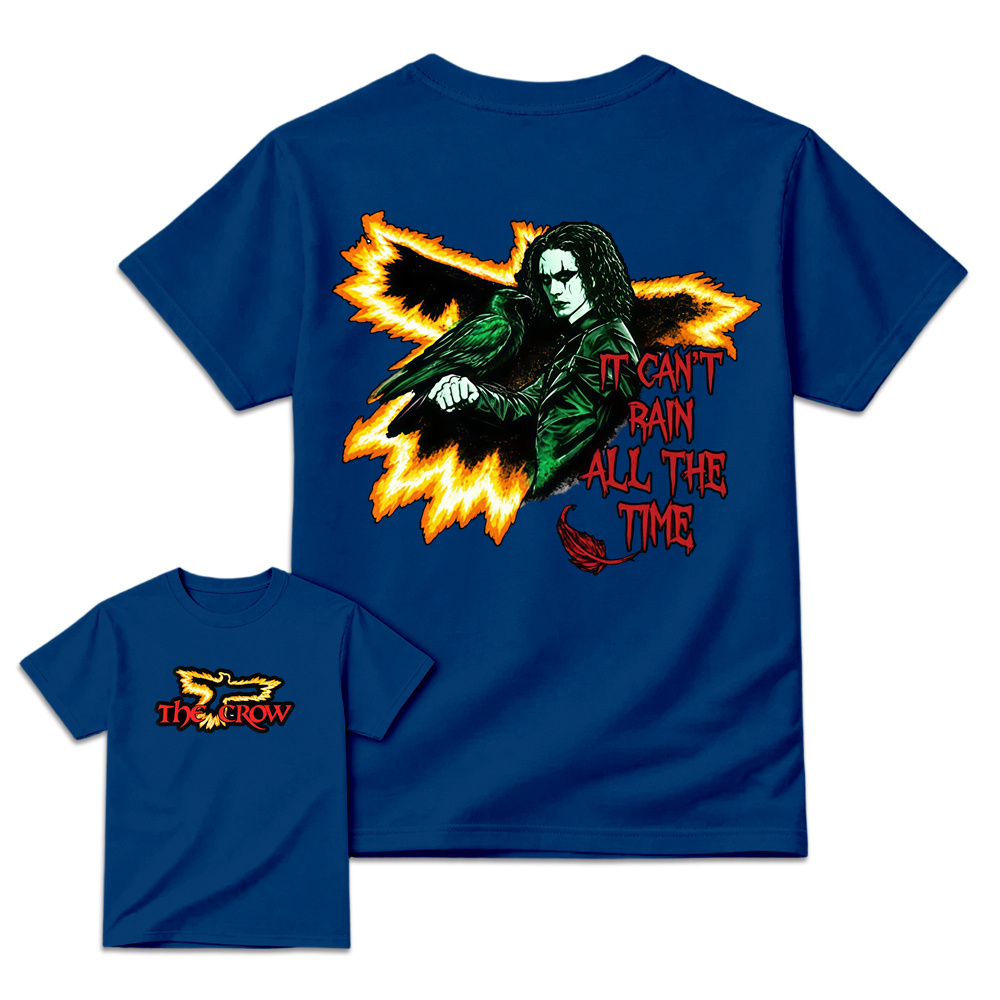 "It Can't Rain All The Time" Flame Raven Gothic T-Shirt