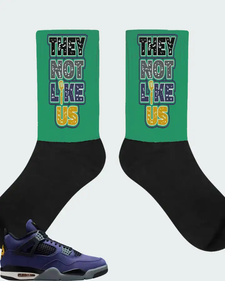 Air Jordan 4 Retro Lakers  Sneaker Matching Socks
