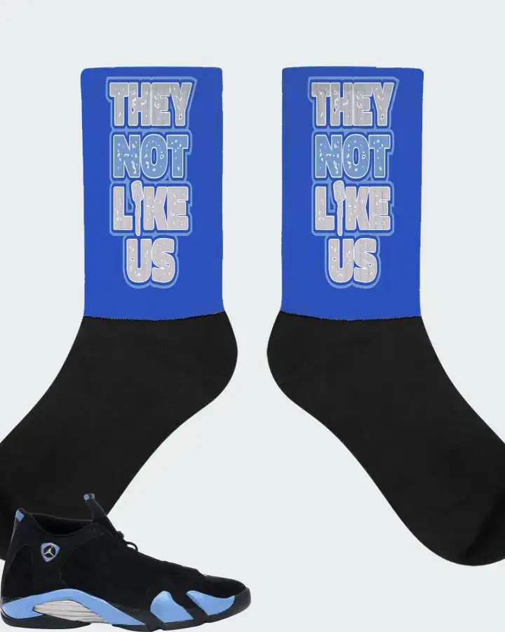 Air Jordan 14 Retro Black University Blue 2026  Sneaker Matching Socks