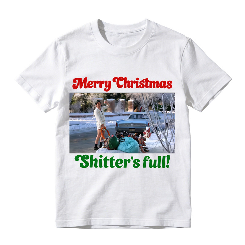 "Sh1tt3r's Full!" Funny Christmas T-Shirt, Holiday Movie Parody Tee