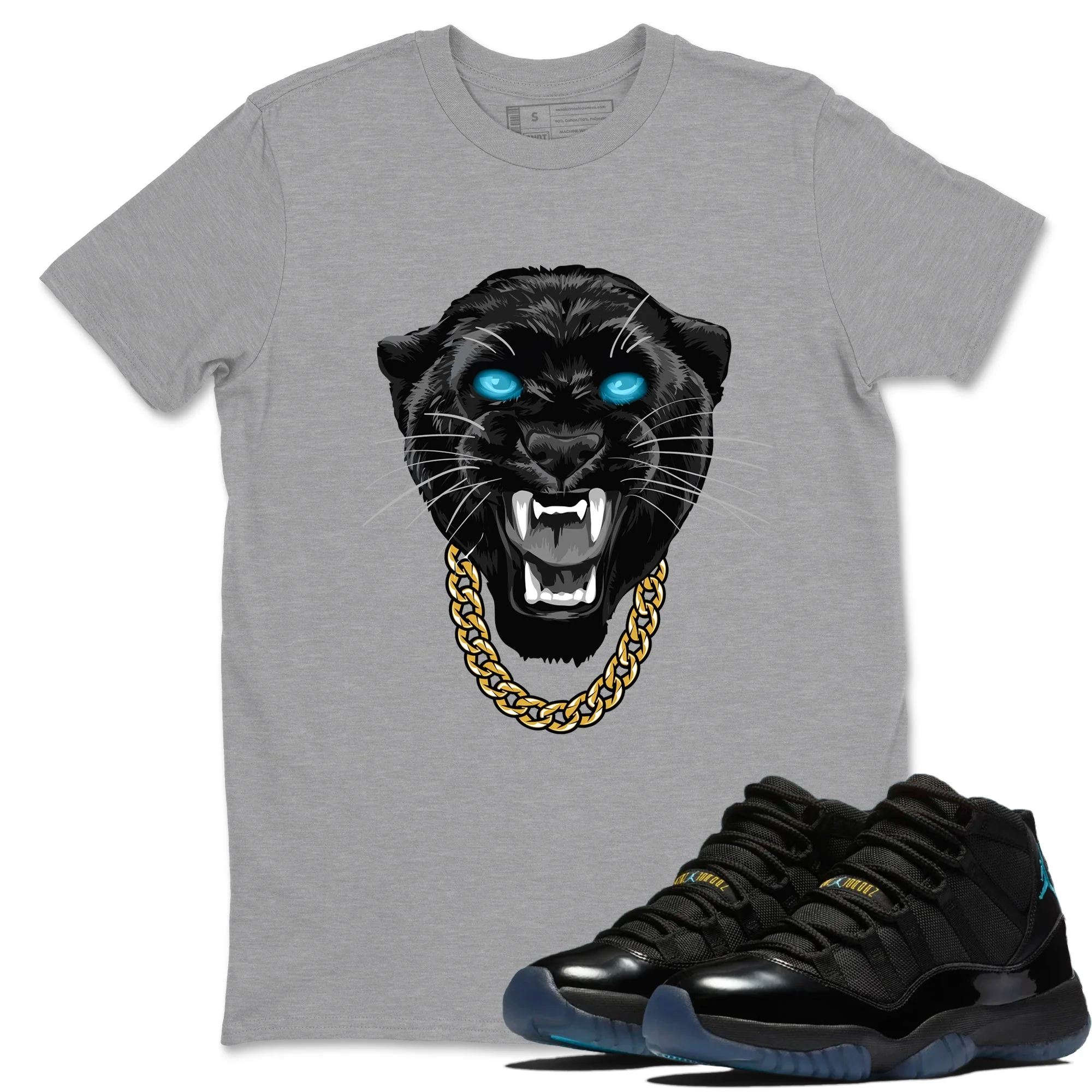 Gangster Black Cat Sneaker Tees - Air Jordan 11 Gamma