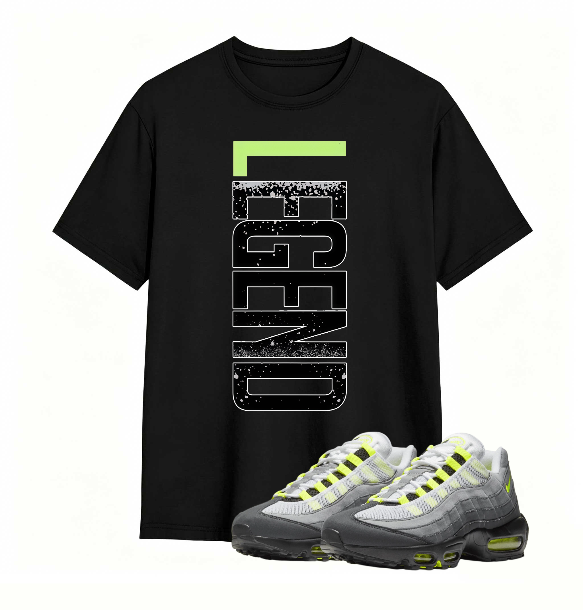 Air Max 95 OG Neon Yellow Matching VERTBLS Shirt