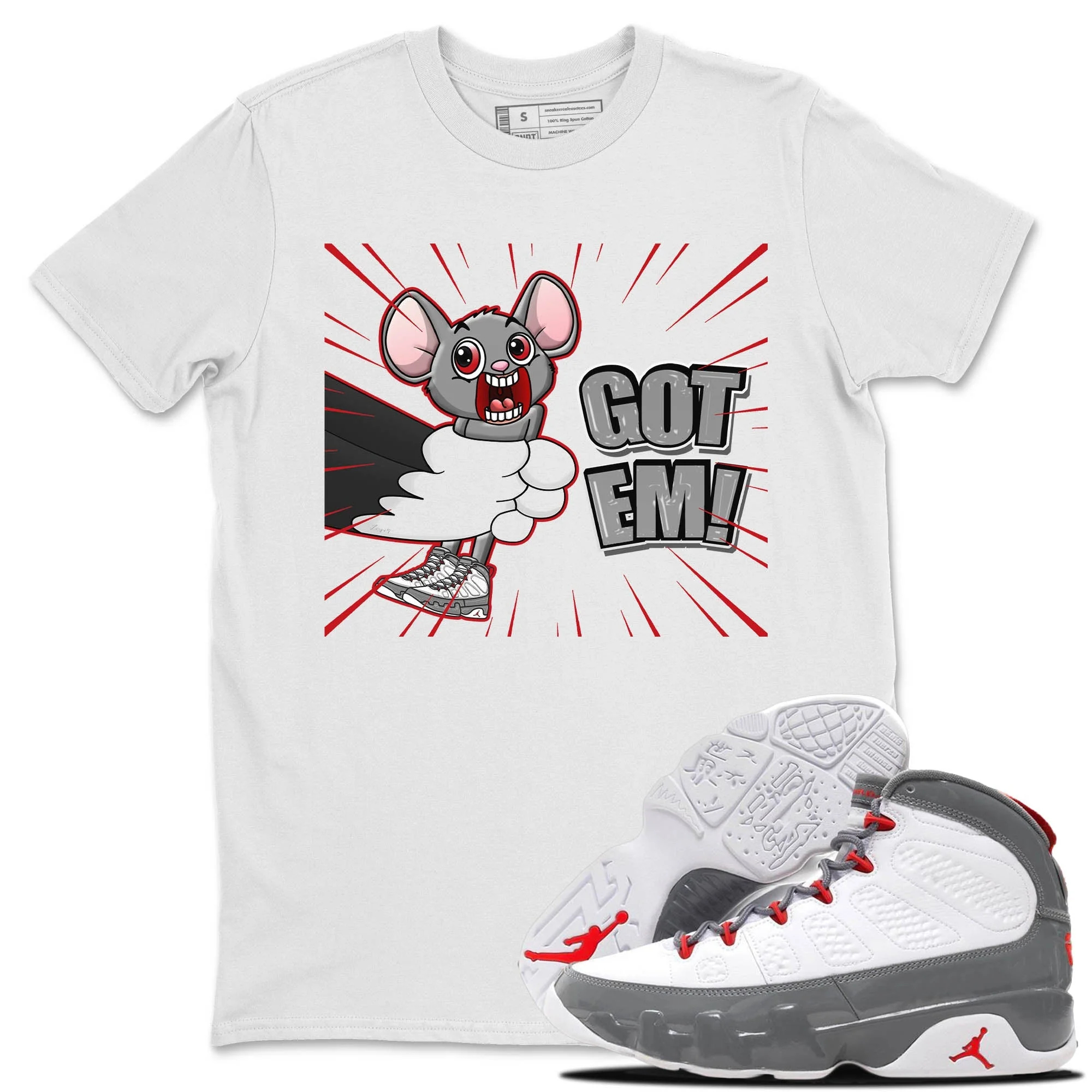 T&J Got Em Unisex Tops - Air Jordan 9 Fire Red