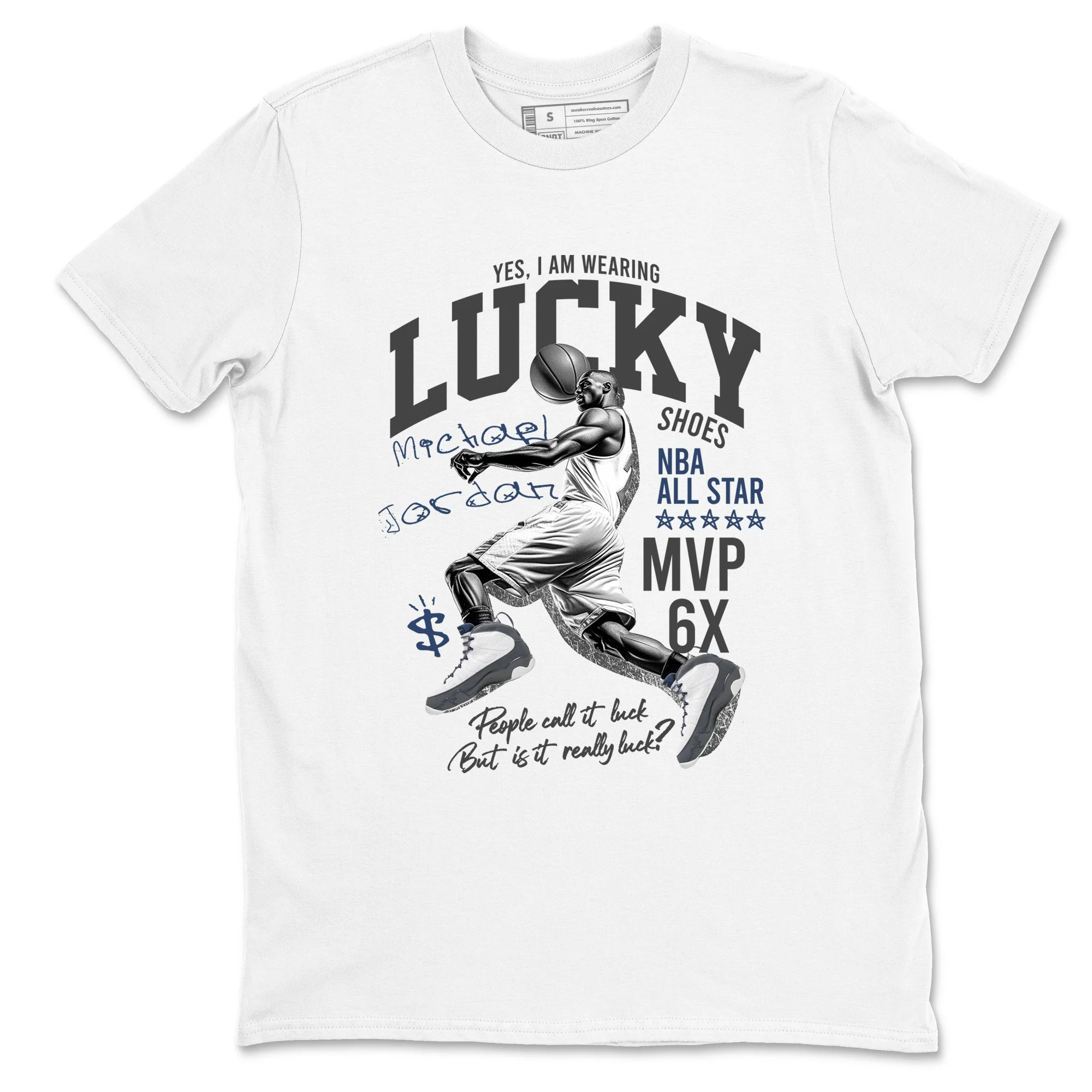 Lucky Player Sneaker Tees - Air Jordan 9 Flint Grey