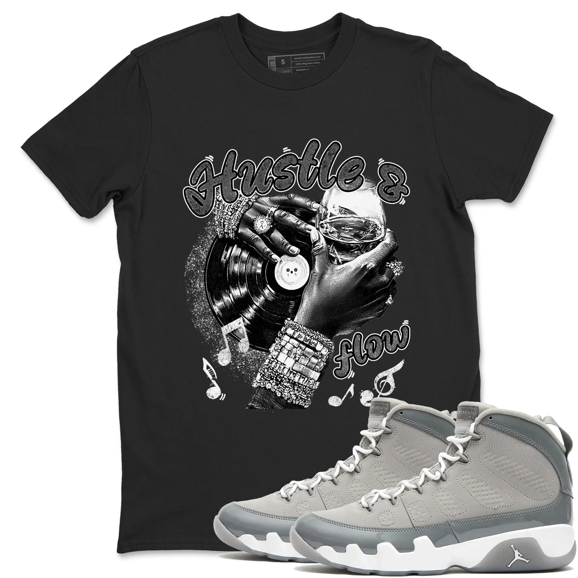 Hustle and Flow Sneaker Tees - Air Jordan 9 Cool Grey