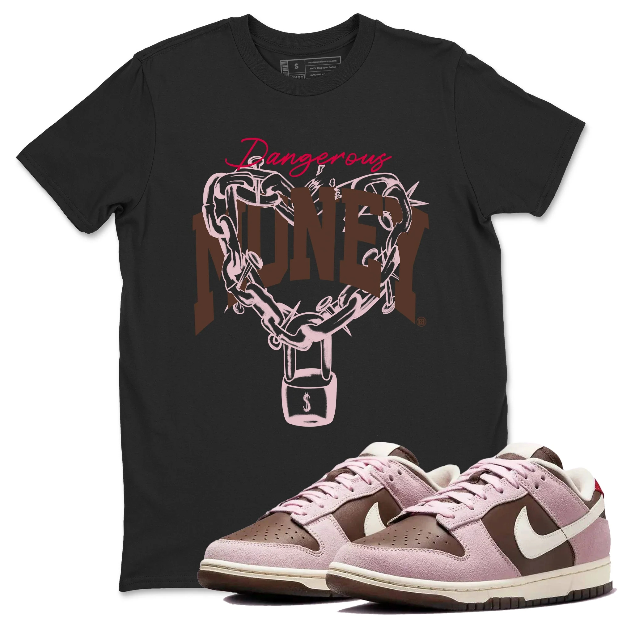 Dangerous Money Sneaker Tees - Dunk Cacao Wow And Pink Foam