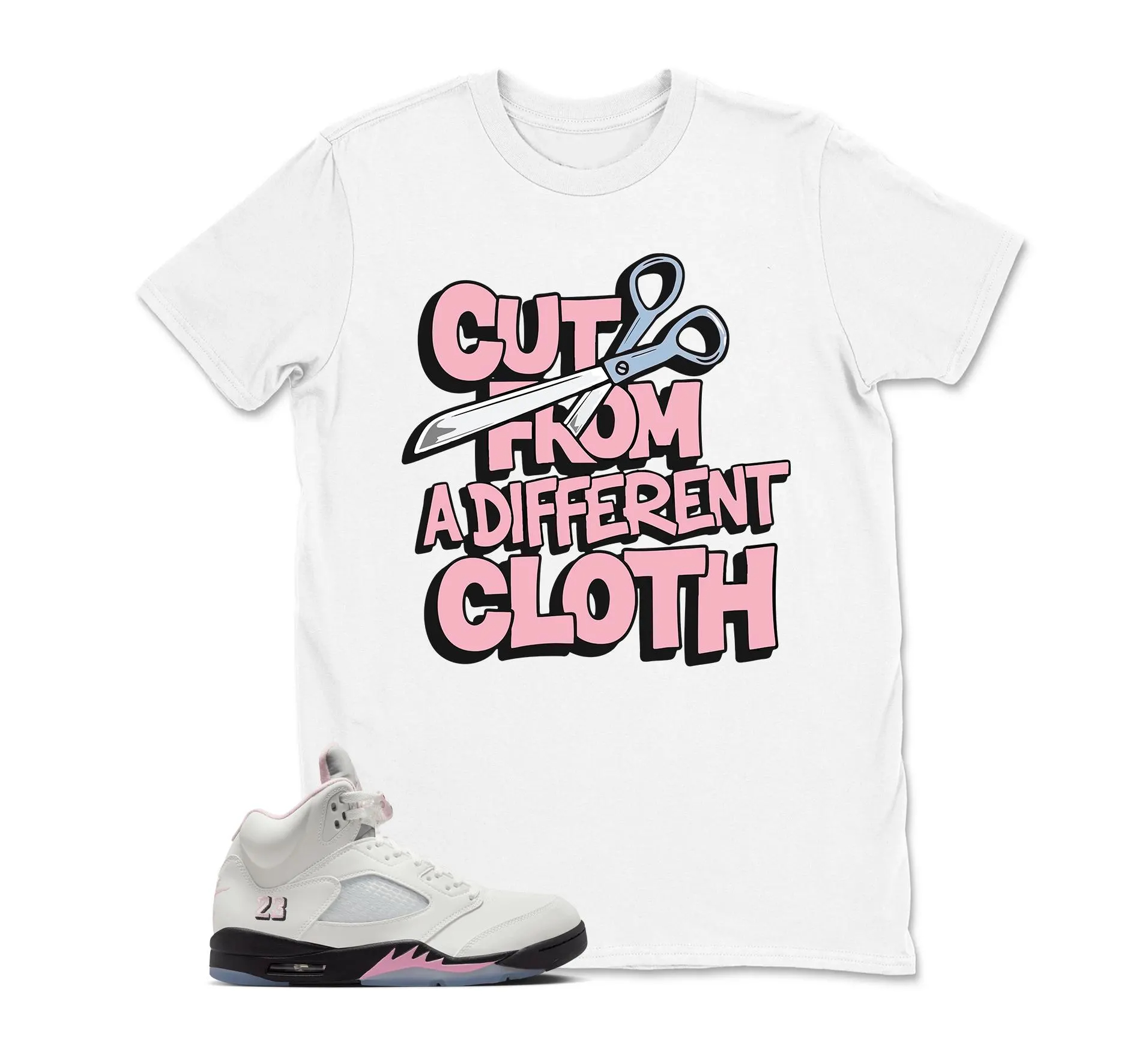 CLOTH Shirt To Match Jordan 5 Soft Pink, Jordan 5 Soft Pink Sneaker Mactching Shirt, Jordan Match Tee, AJ Soft Pink Sneaker Match Shirt