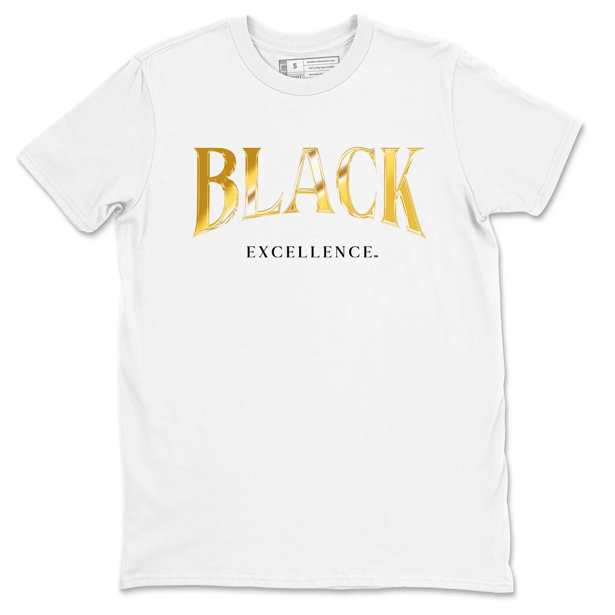Black Excellence Sneaker Tees - Air Jordan 1 Black Metallic Gold