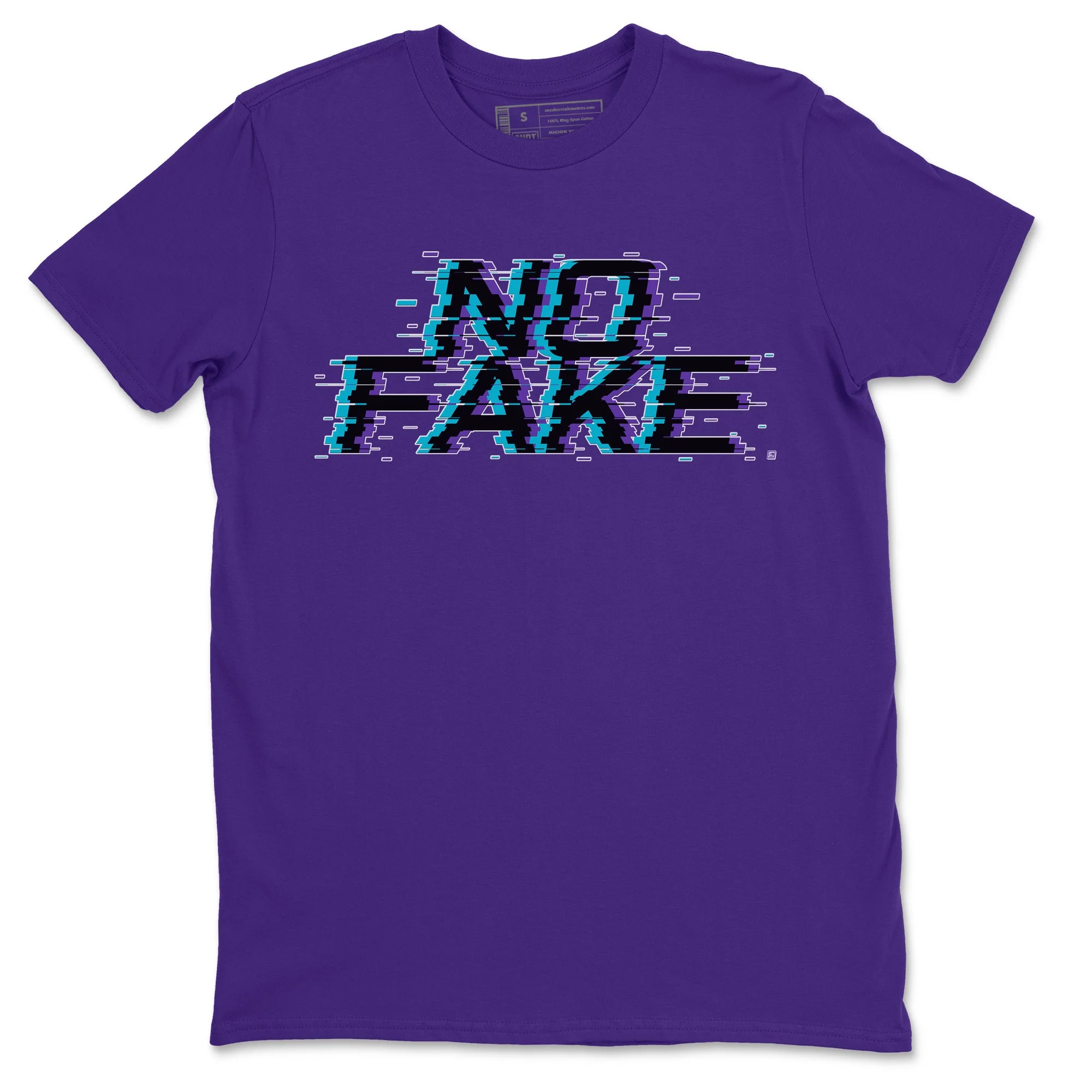 No Fake Glitch SNRT Sneaker Tee - Air Jordan 6 Aqua