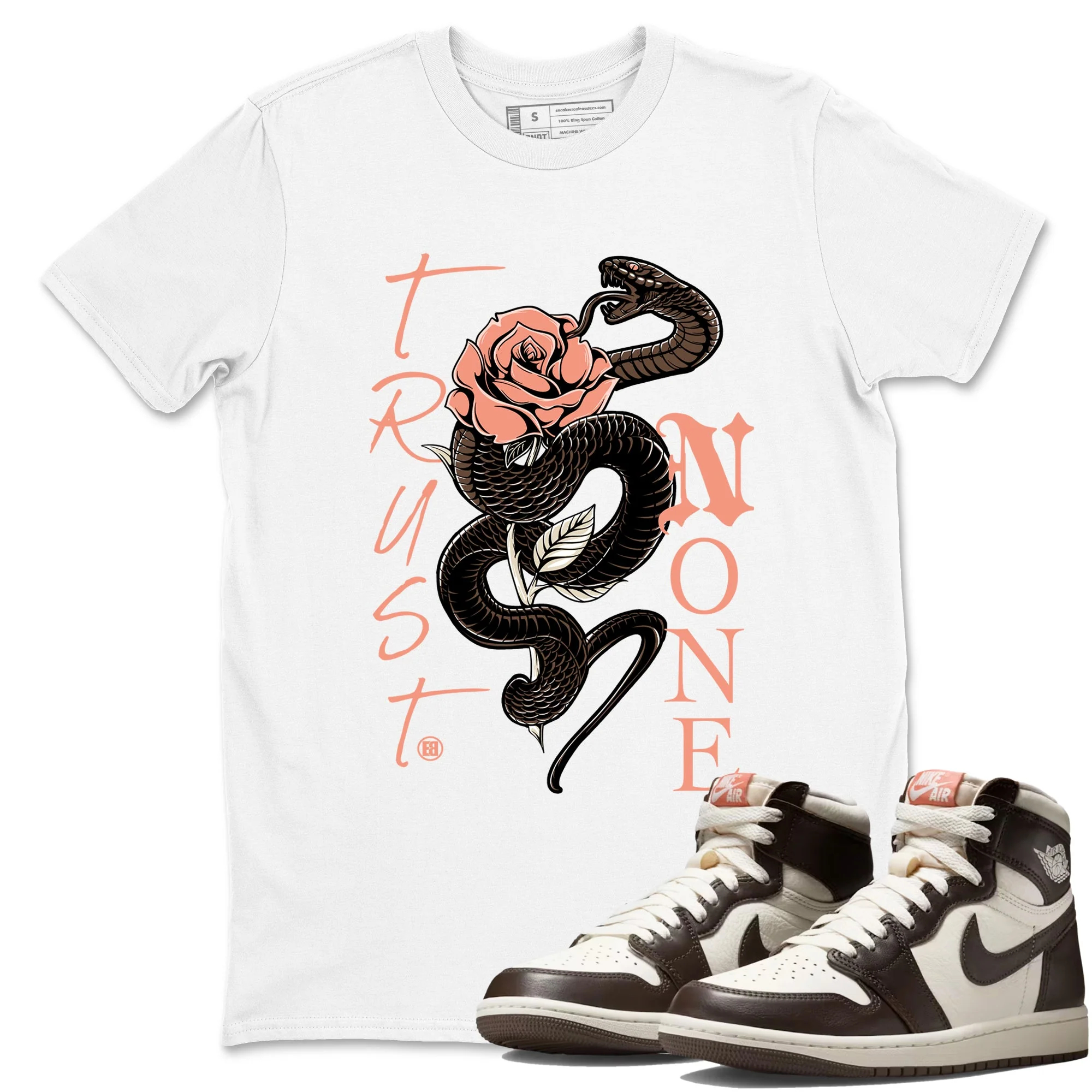 Trust None Sneaker Tees - Air Jordan 1 Baroque Brown