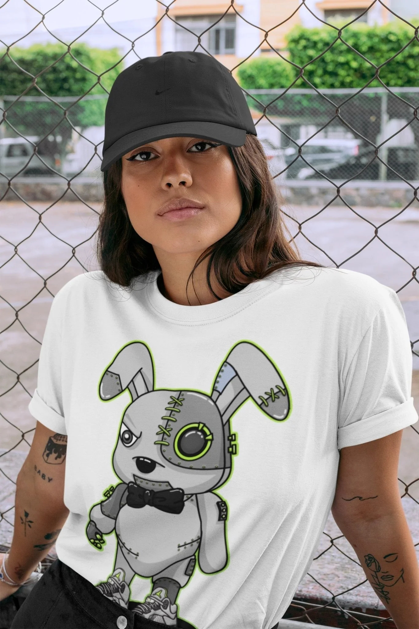 Cyborg Bunny Unisex Tops - Air Jordan 5 Green Bean