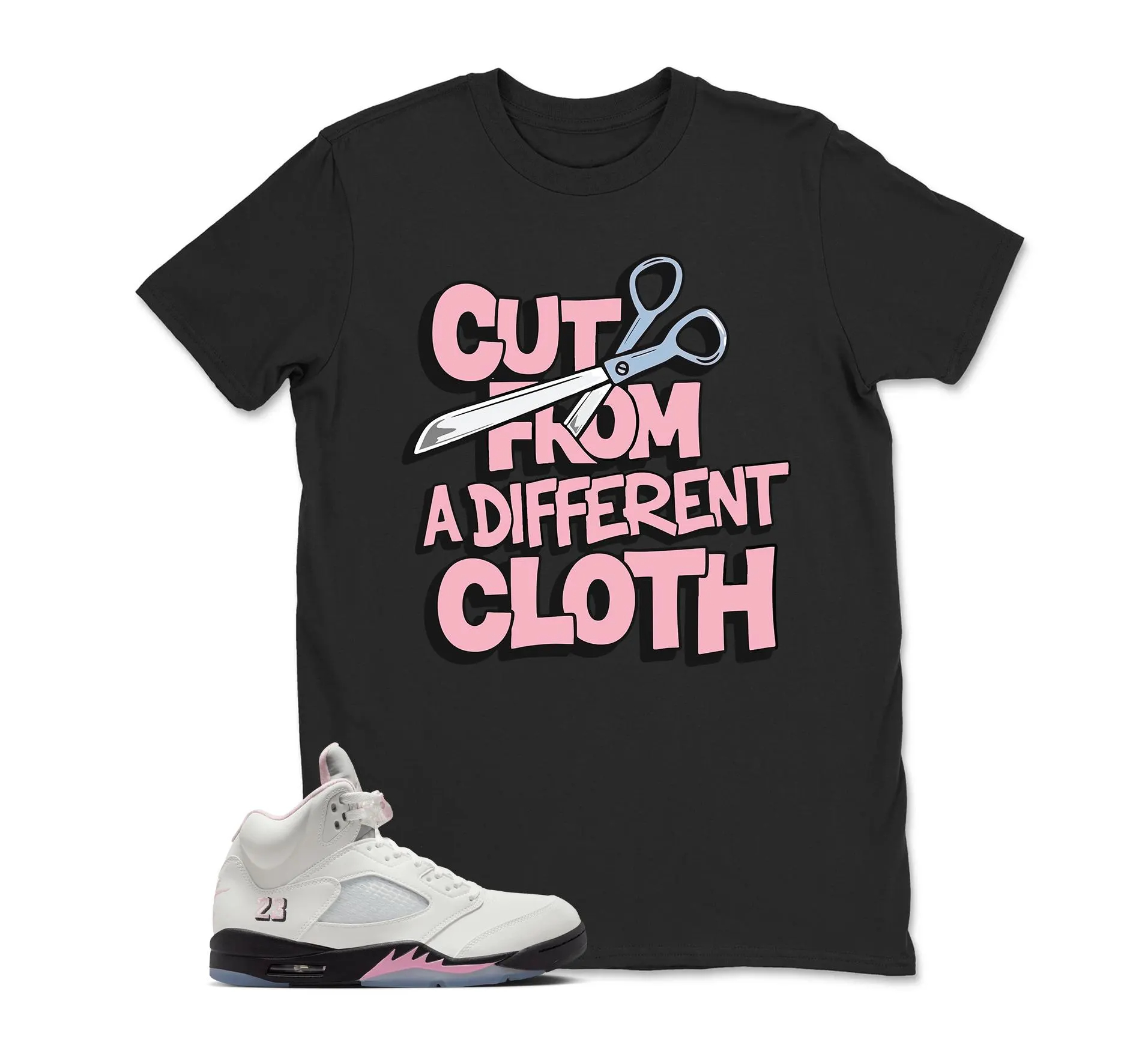 CLOTH Shirt To Match Jordan 5 Soft Pink, Jordan 5 Soft Pink Sneaker Mactching Shirt, Jordan Match Tee, AJ Soft Pink Sneaker Match Shirt