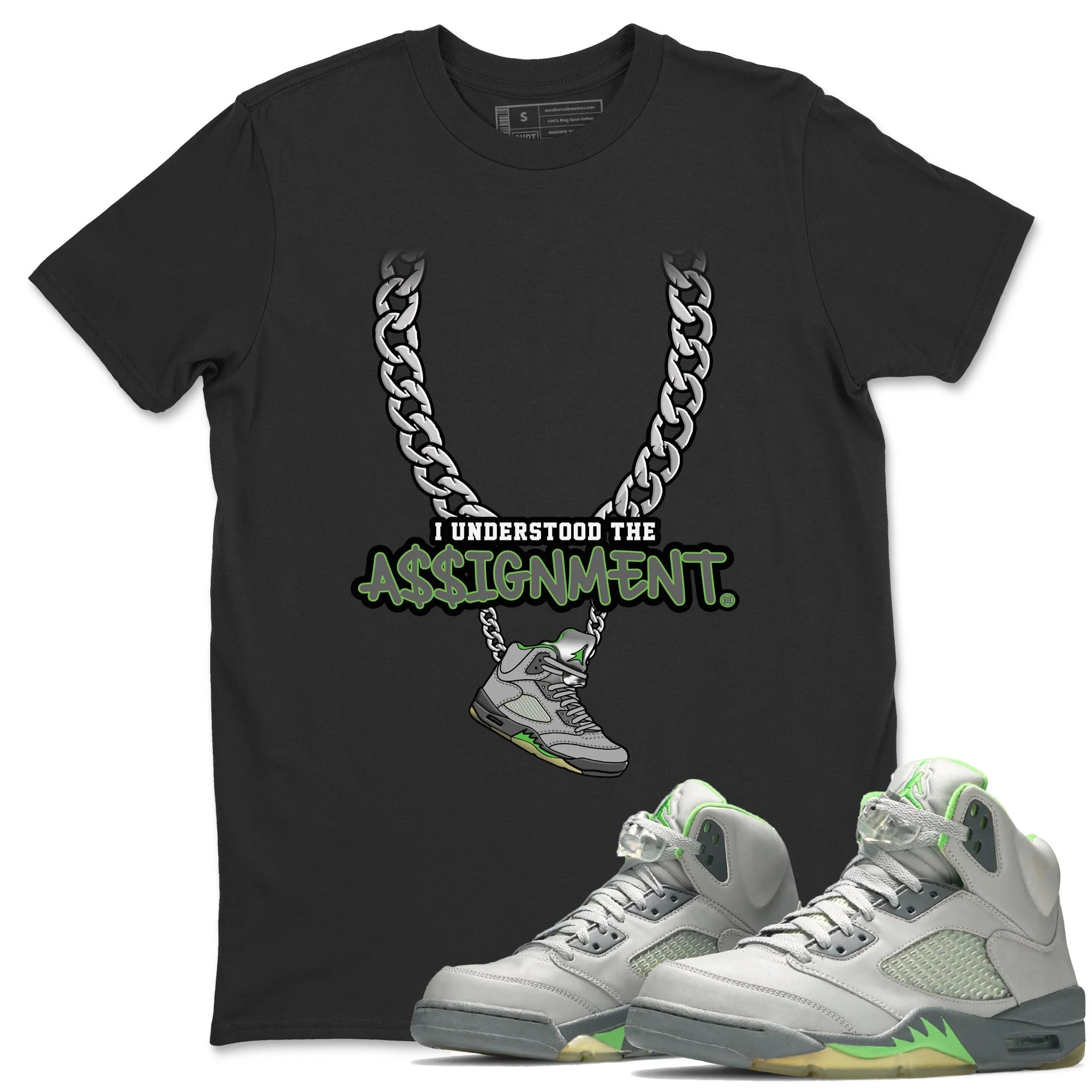 Understood Assignment Unisex Tops - Air Jordan 5 Green Bean