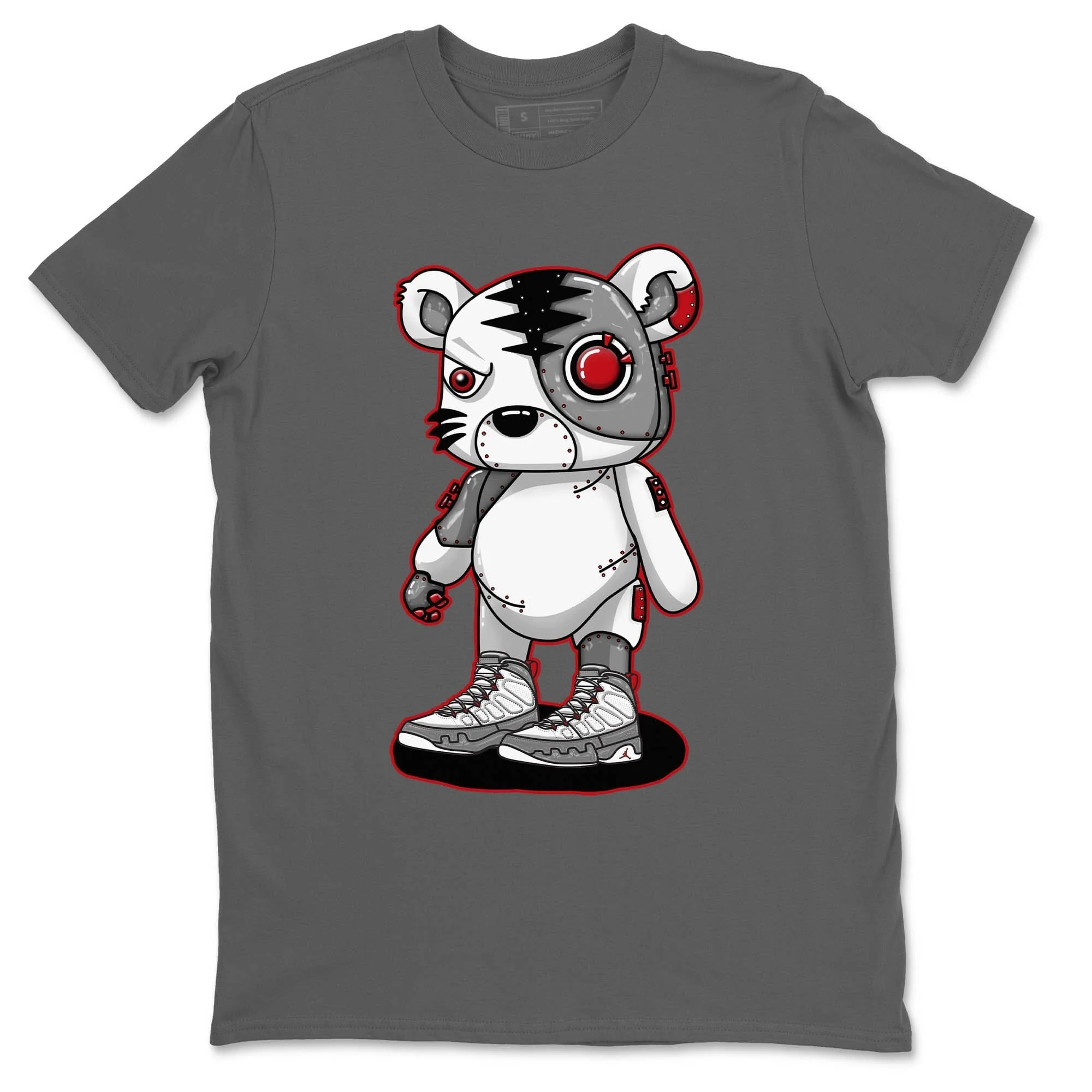 Cyborg Tiger Unisex Tops - Air Jordan 9 Fire Red