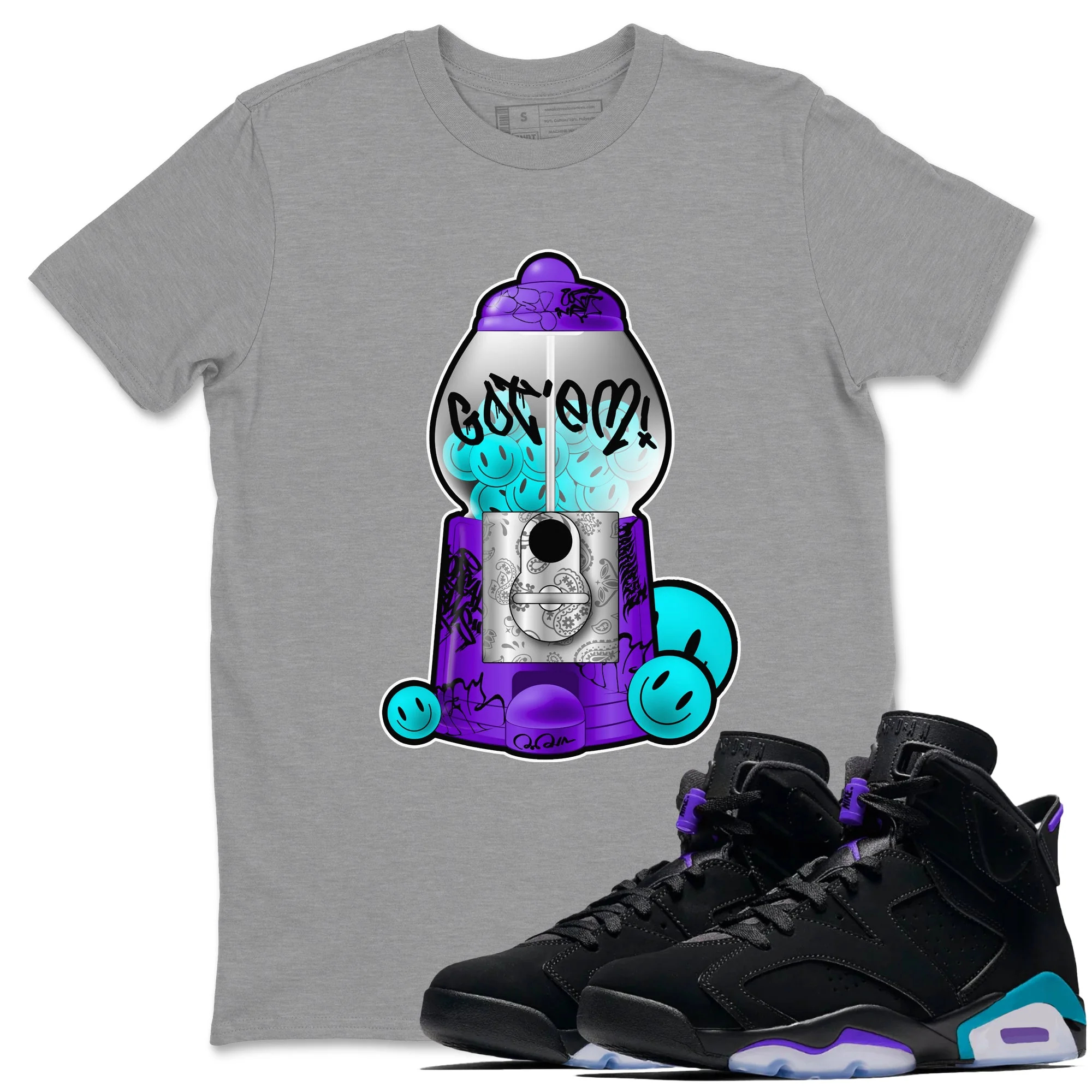 Gumball Machine Sneaker Tee - Air Jordan 6 Aqua