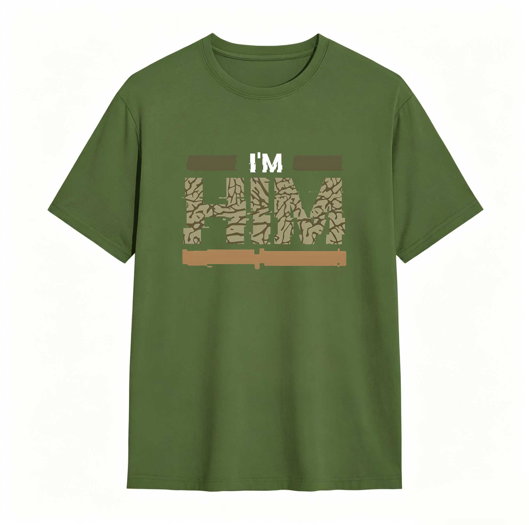 I'm HIM Sneaker Tee - Jordan 3 Family Affair Medium Olive Matching Sneaker Tee Shirt, Shirt To Match Jordan 3 Olive, Sneaker Graphic Tee
