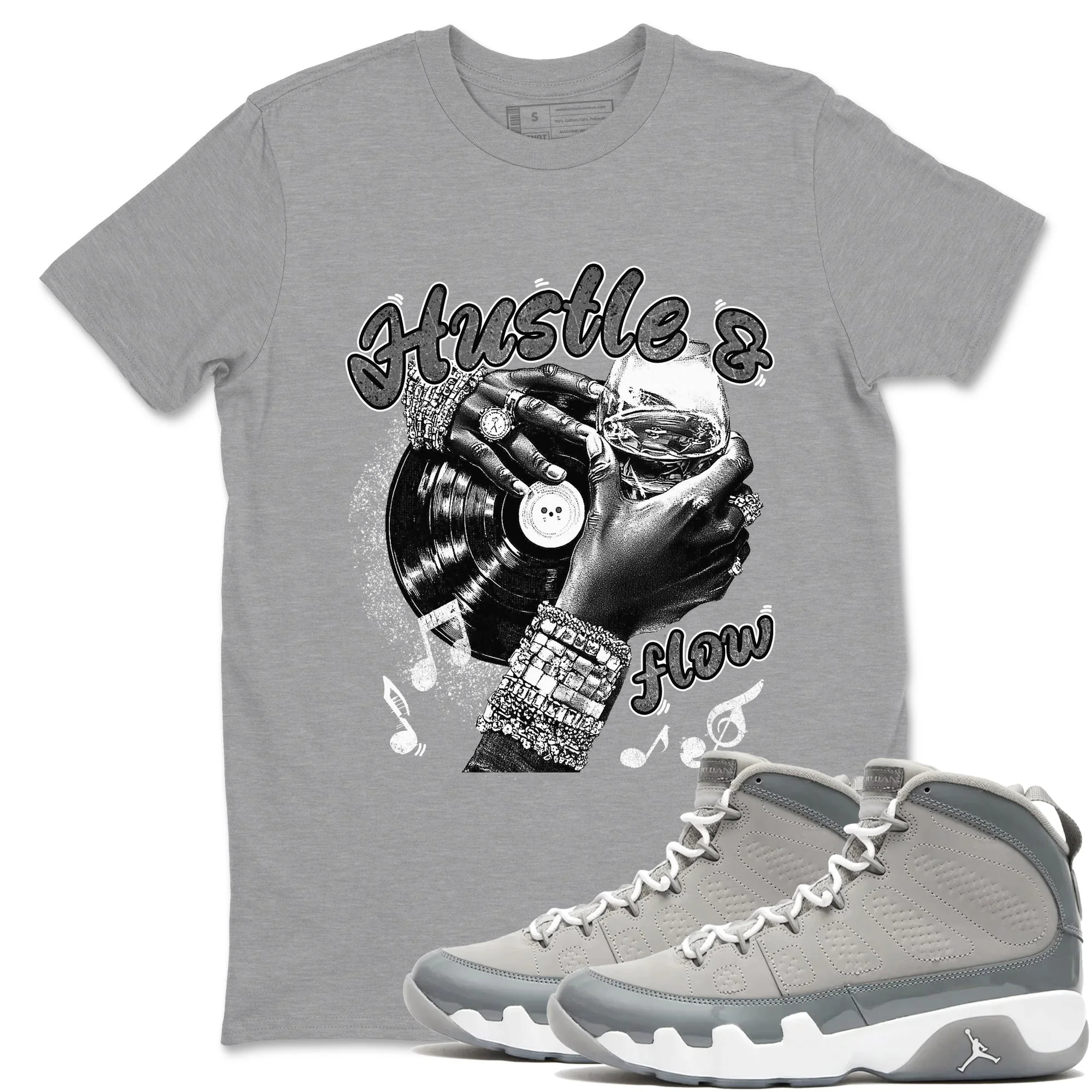 Hustle and Flow Sneaker Tees - Air Jordan 9 Cool Grey