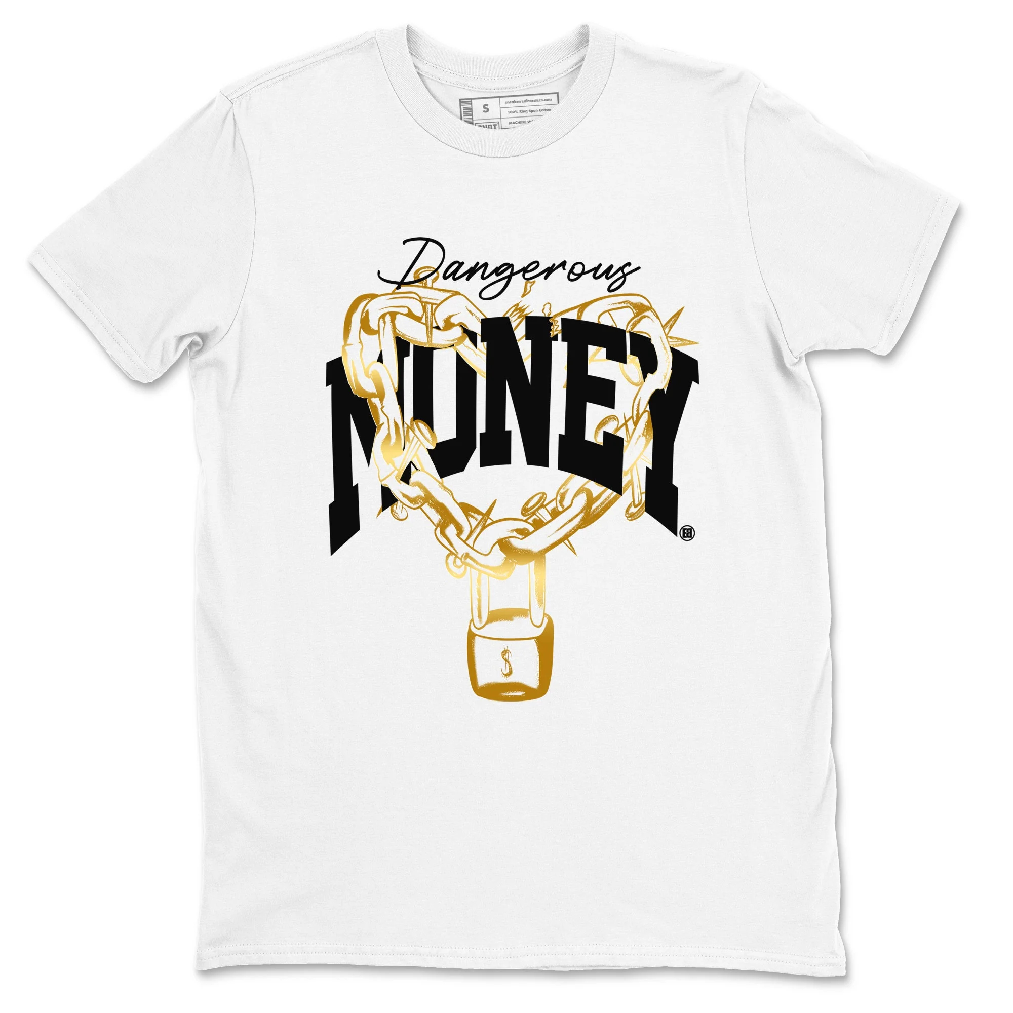 Dangerous Money Sneaker Tees - Air Jordan 1 Black Metallic Gold