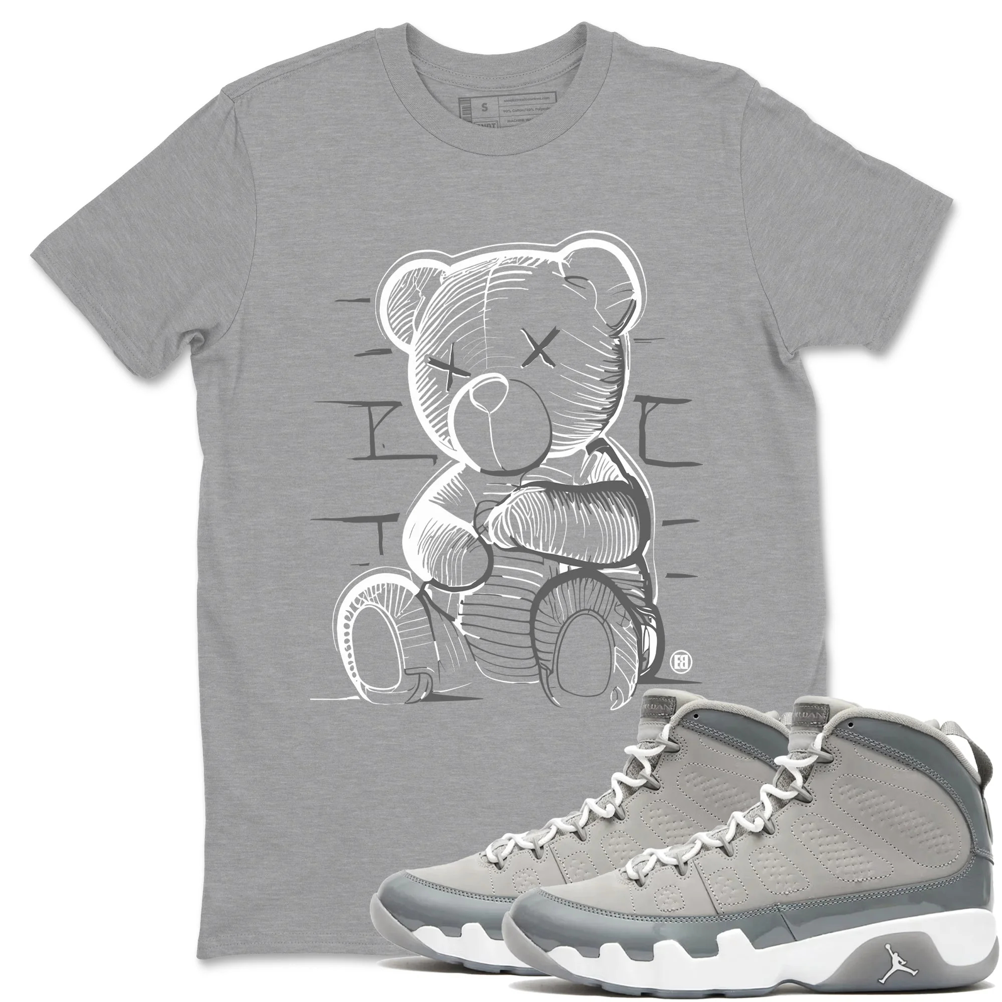 Neon Bear Sneaker Tees - Air Jordan 9 Cool Grey