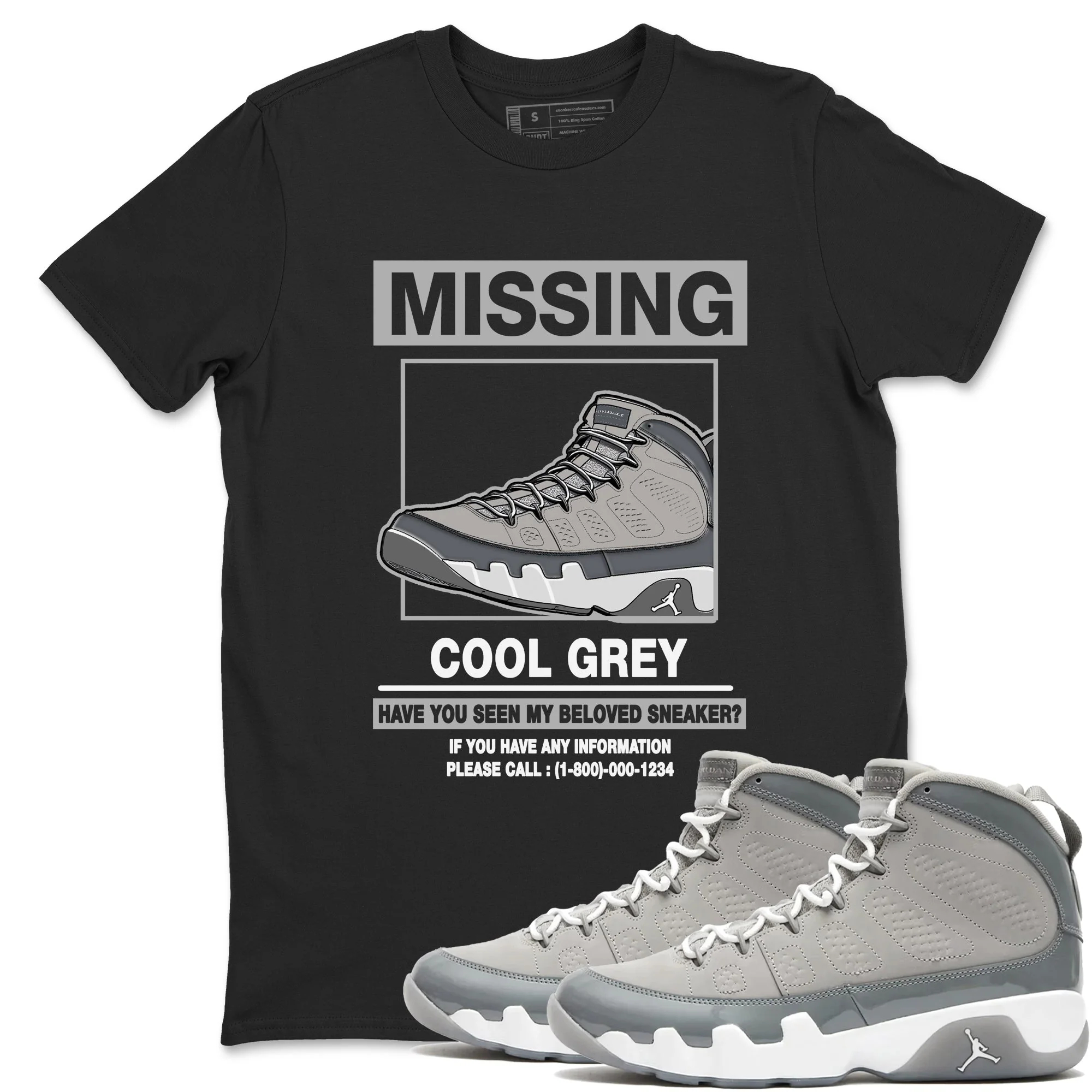 Missing Sneaker Sneaker Tees - Air Jordan 9 Cool Grey