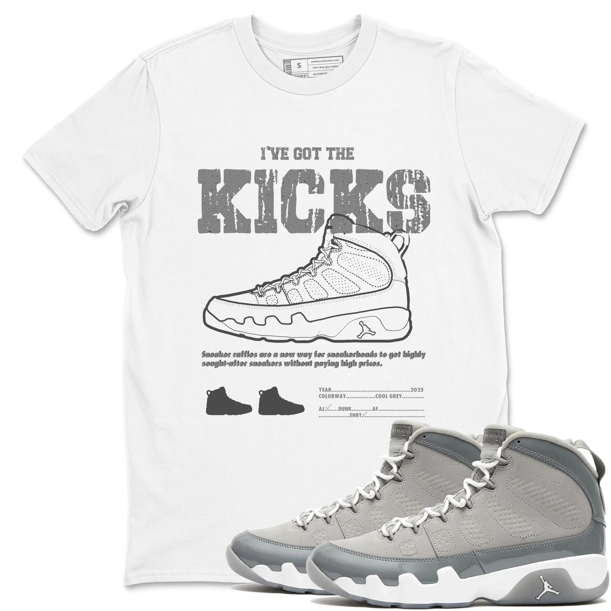 I've The Got The Kicks Sneaker Tees - Air Jordan 9 Cool Grey