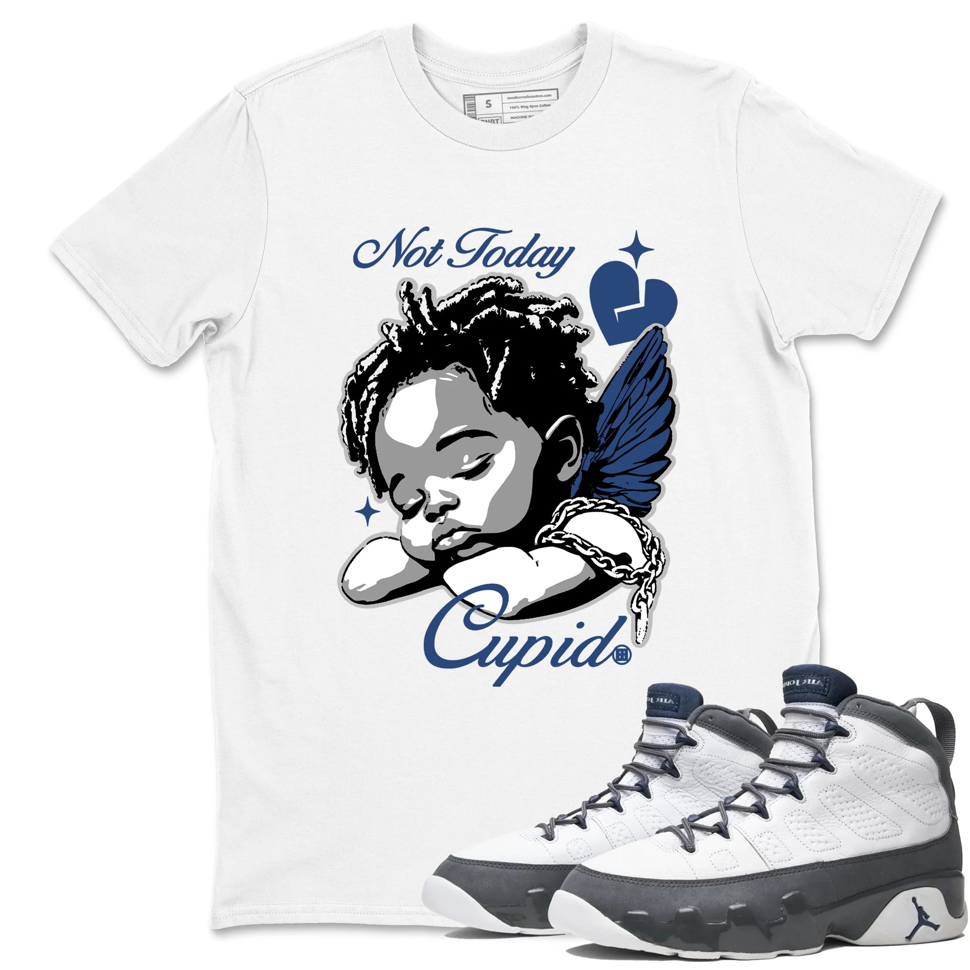 Not Today Cupid Sneaker Tees - Air Jordan 9 Flint Grey