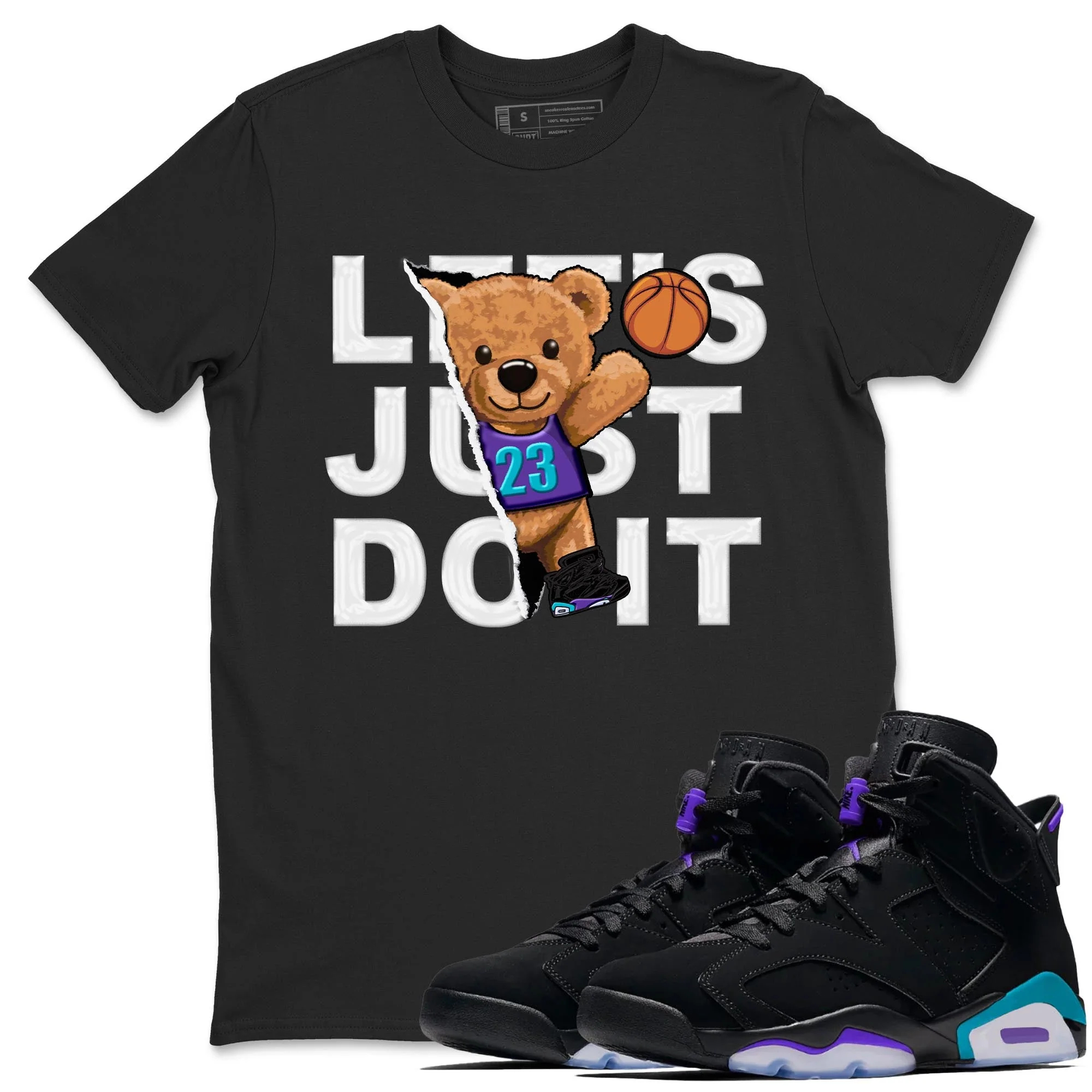 Rip Out Bear Sneaker Tee - Air Jordan 6 Aqua