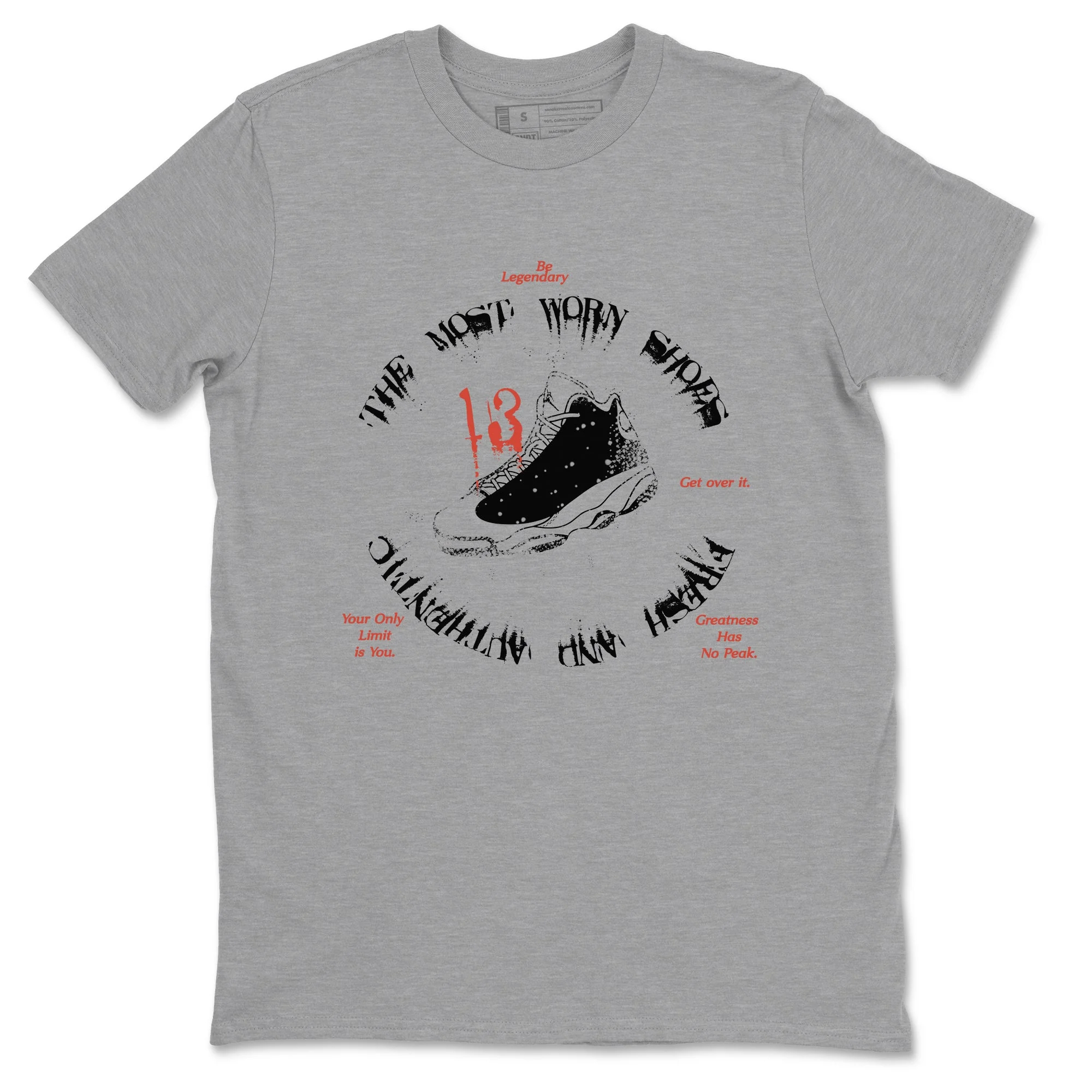 The Most Worn Shoes Sneaker Tees - Air Jordan 13 Dune Red