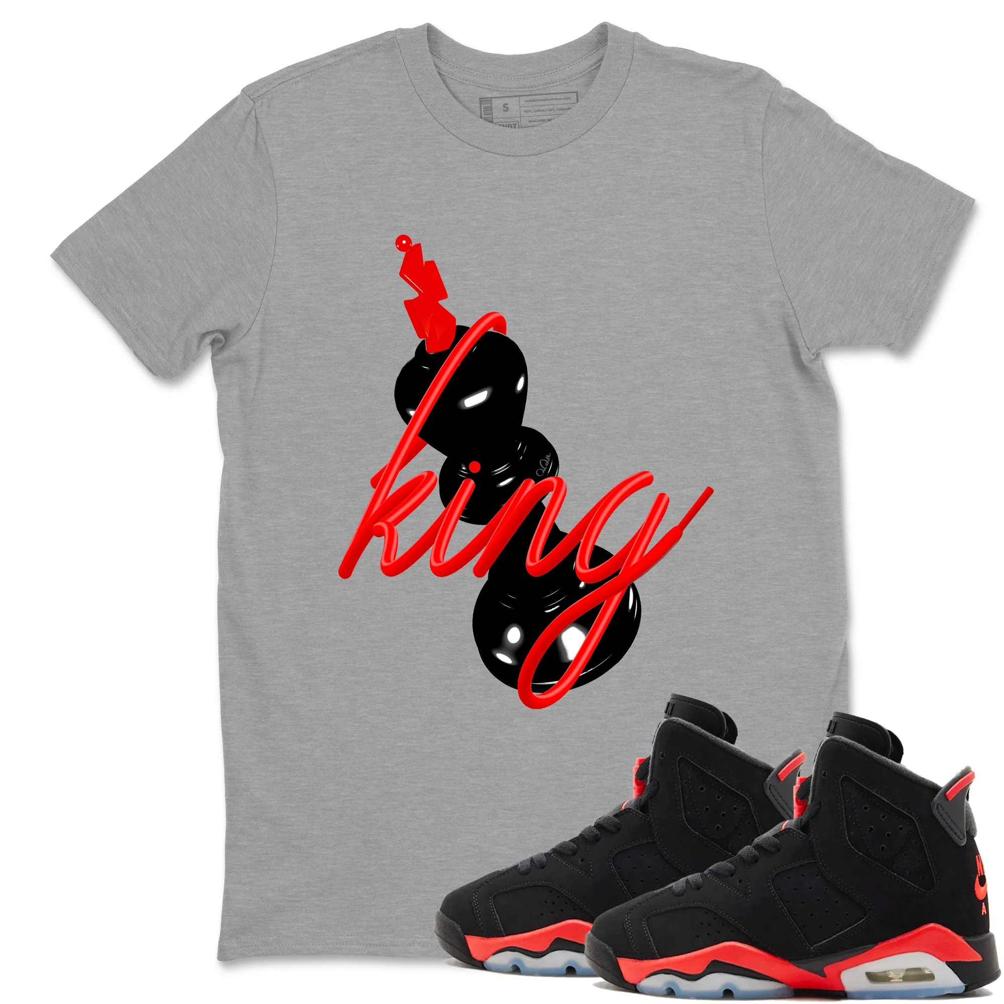 3D King Sneaker Tees - Air Jordan 6 Reverse Infrared