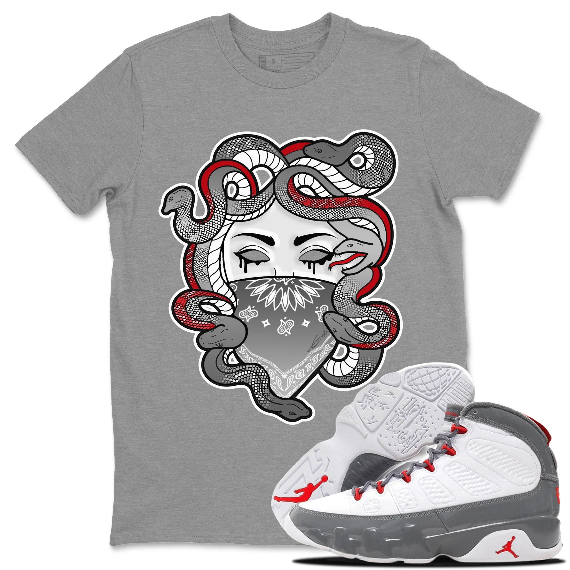 Medusa Unisex Tops - Air Jordan 9 Fire Red