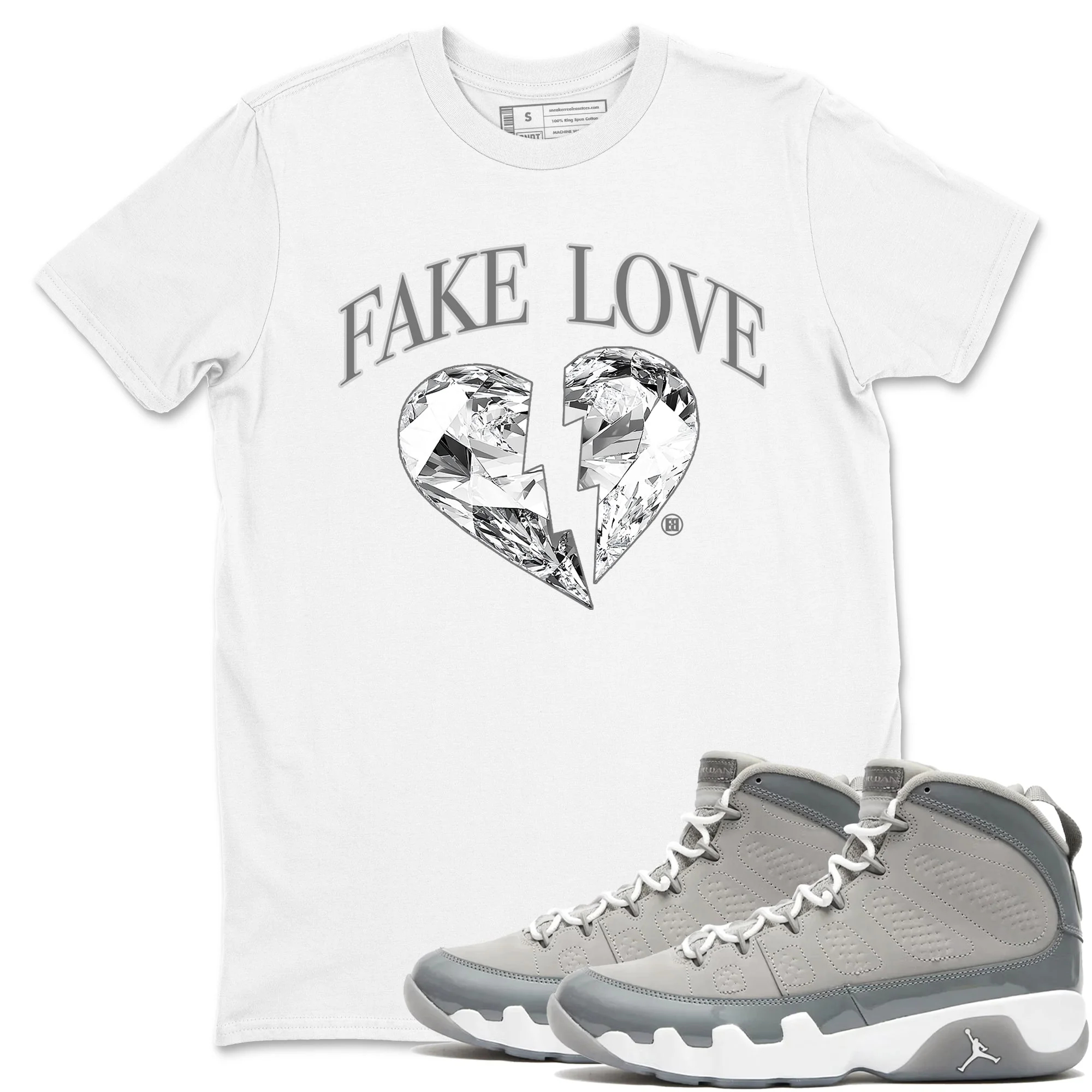 Fake Love Sneaker Tees - Air Jordan 9 Cool Grey