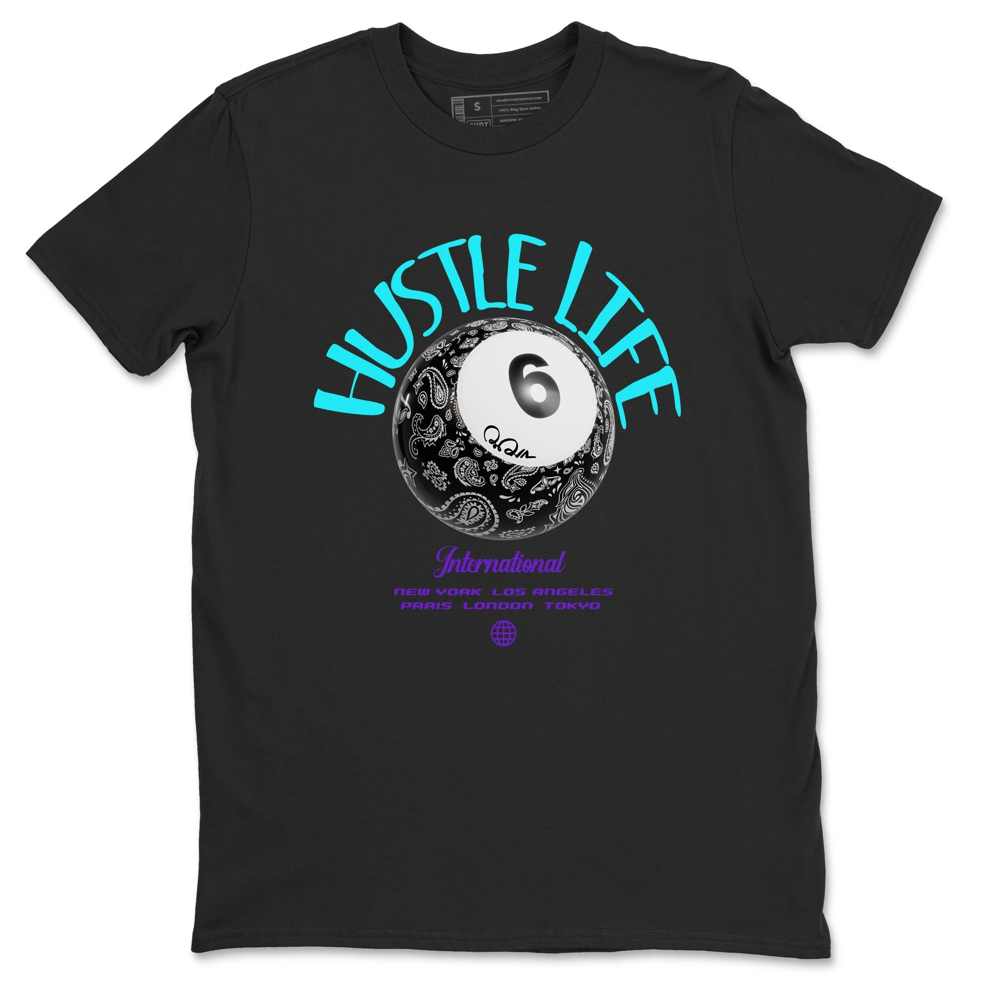 Hustle Life Sneaker Tee - Air Jordan 6 Aqua