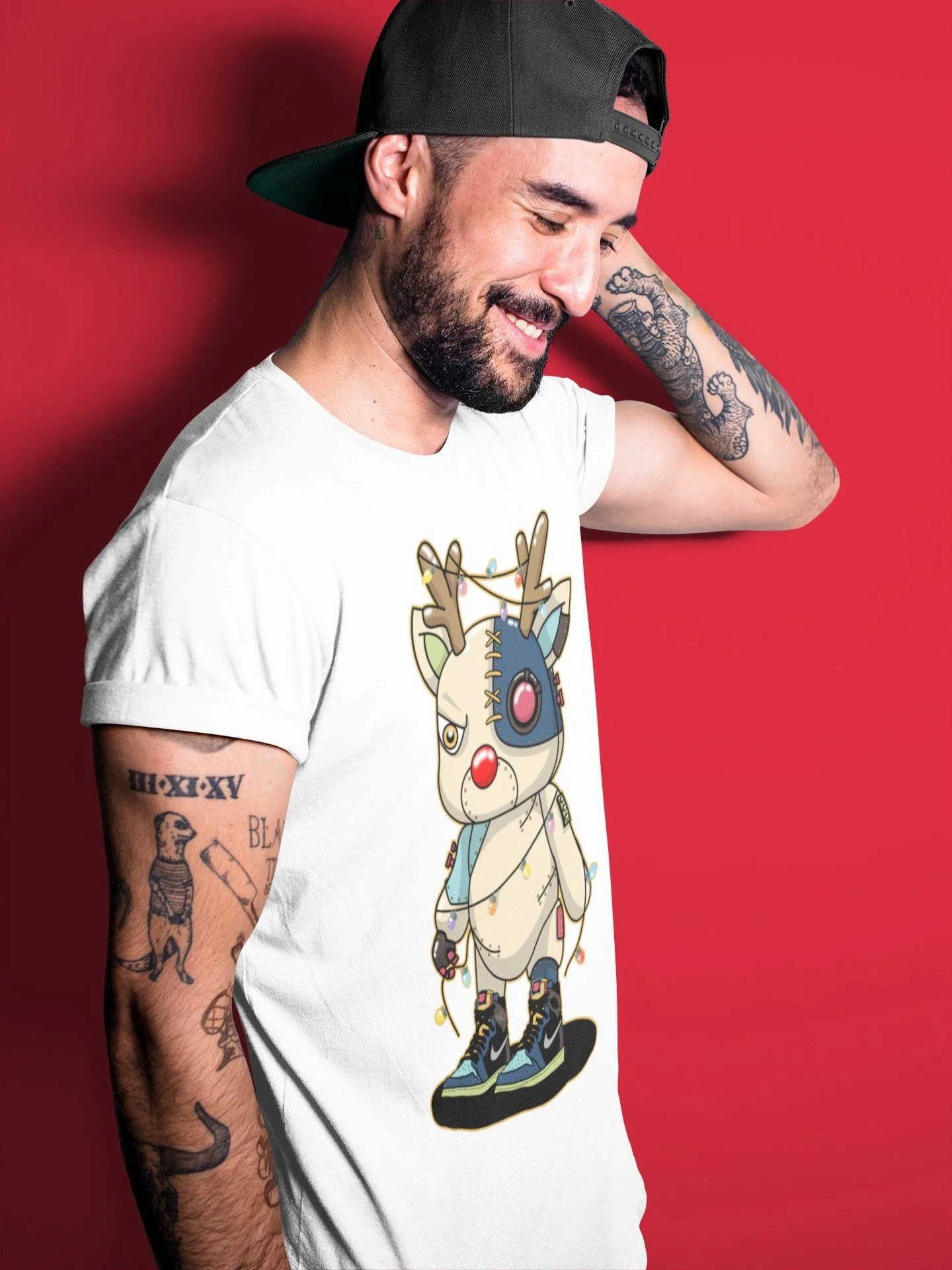 Cyborg Reindeer Unisex Tops - Air Jordan 1 Bio Hack