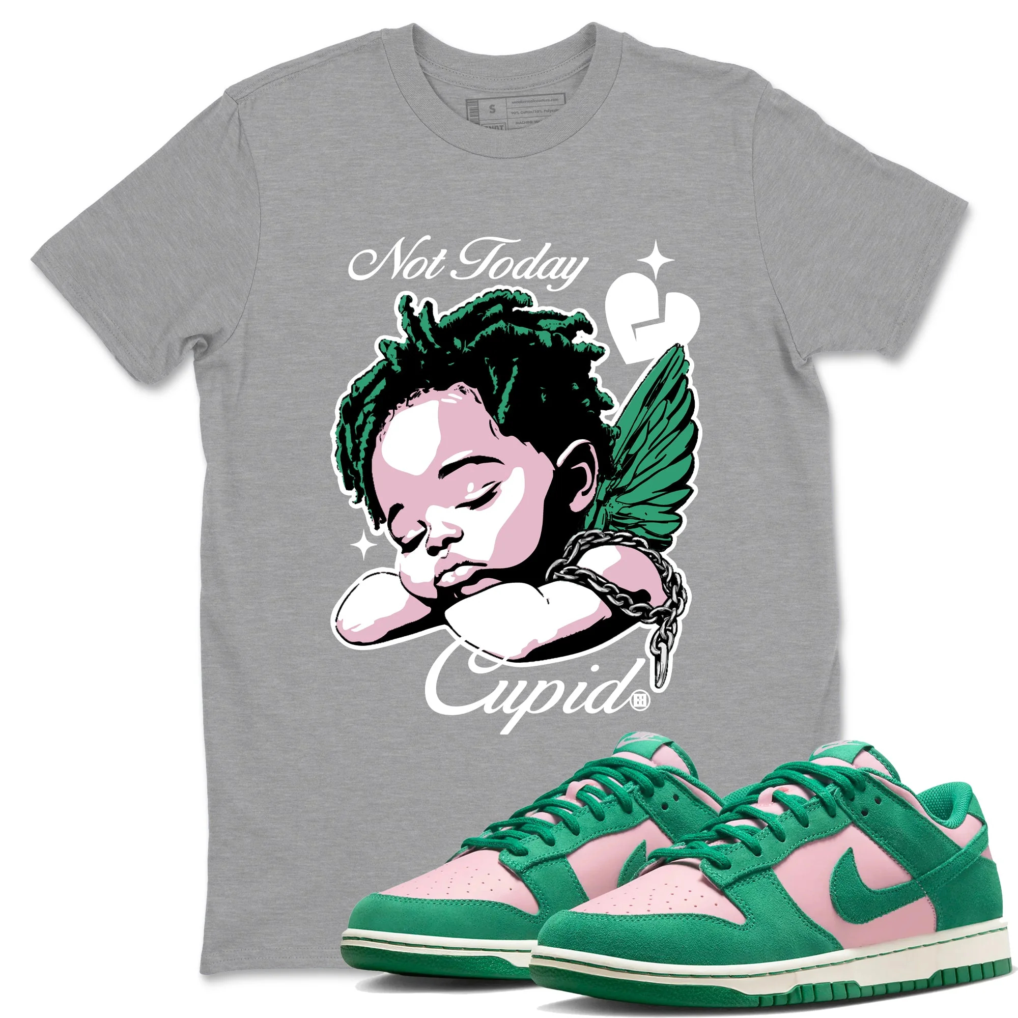 Not Today Cupid Sneaker Tees - Dunk Medium Soft Pink Malachite